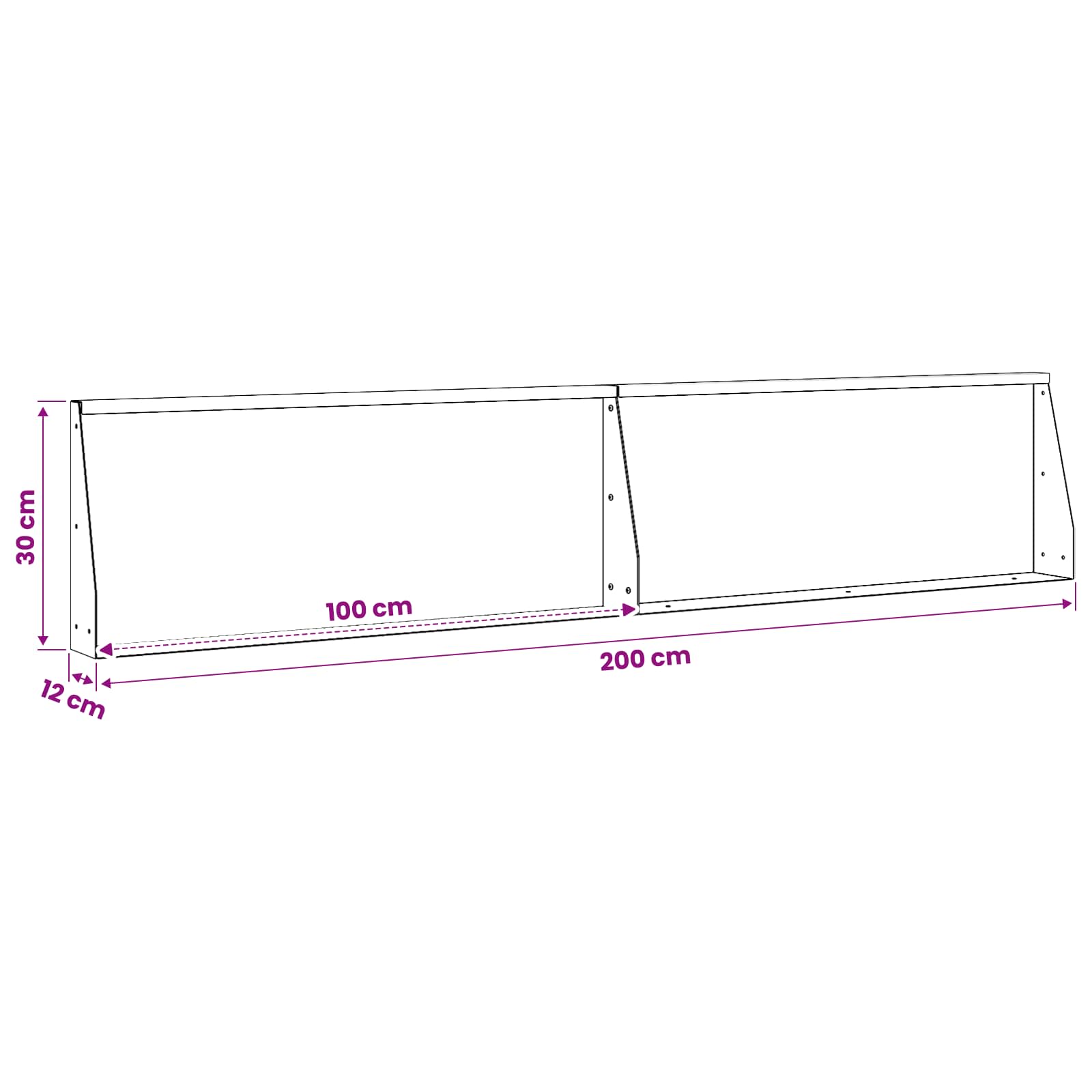 Retaining Wall 2 pcs 100 x 12 x 30 cm Steel Anthracite