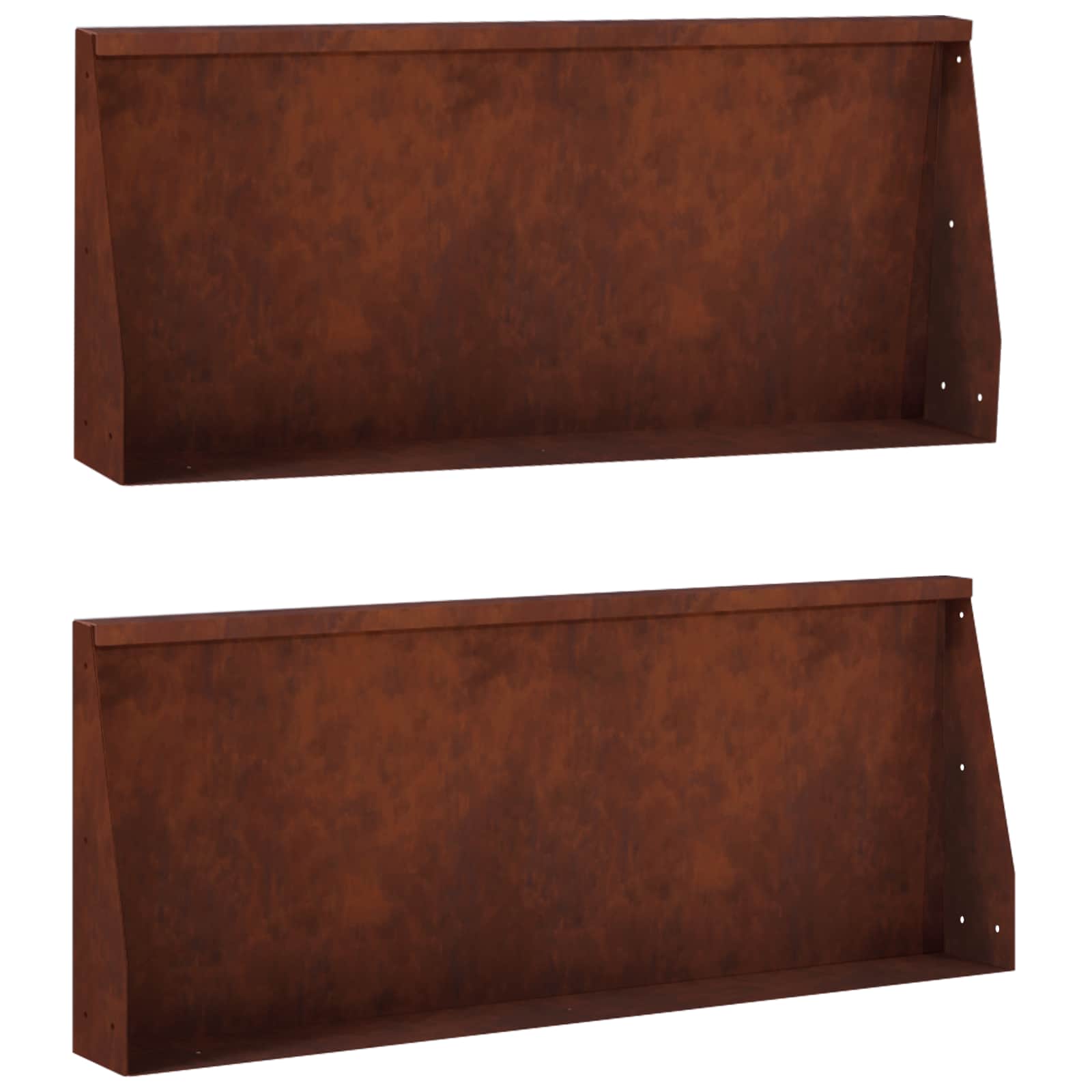 Retaining Wall 2 pcs 100 x 12 x 30 cm Weathering Steel Rusty