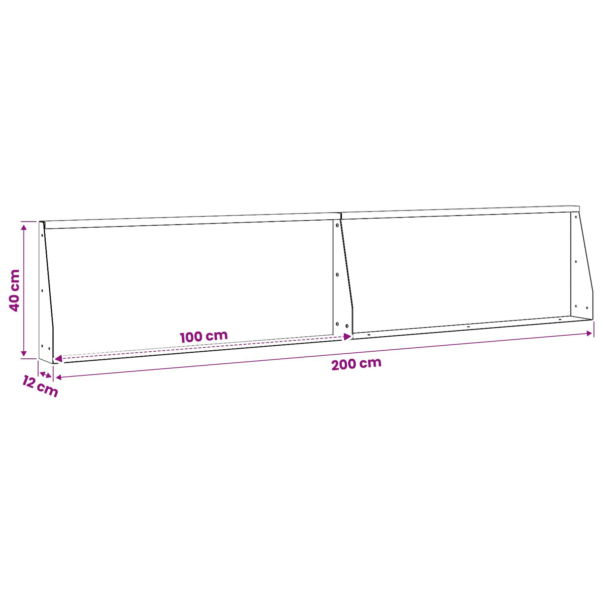 Retaining Wall 2 pcs 100 x 12 x 40 cm Steel Anthracite