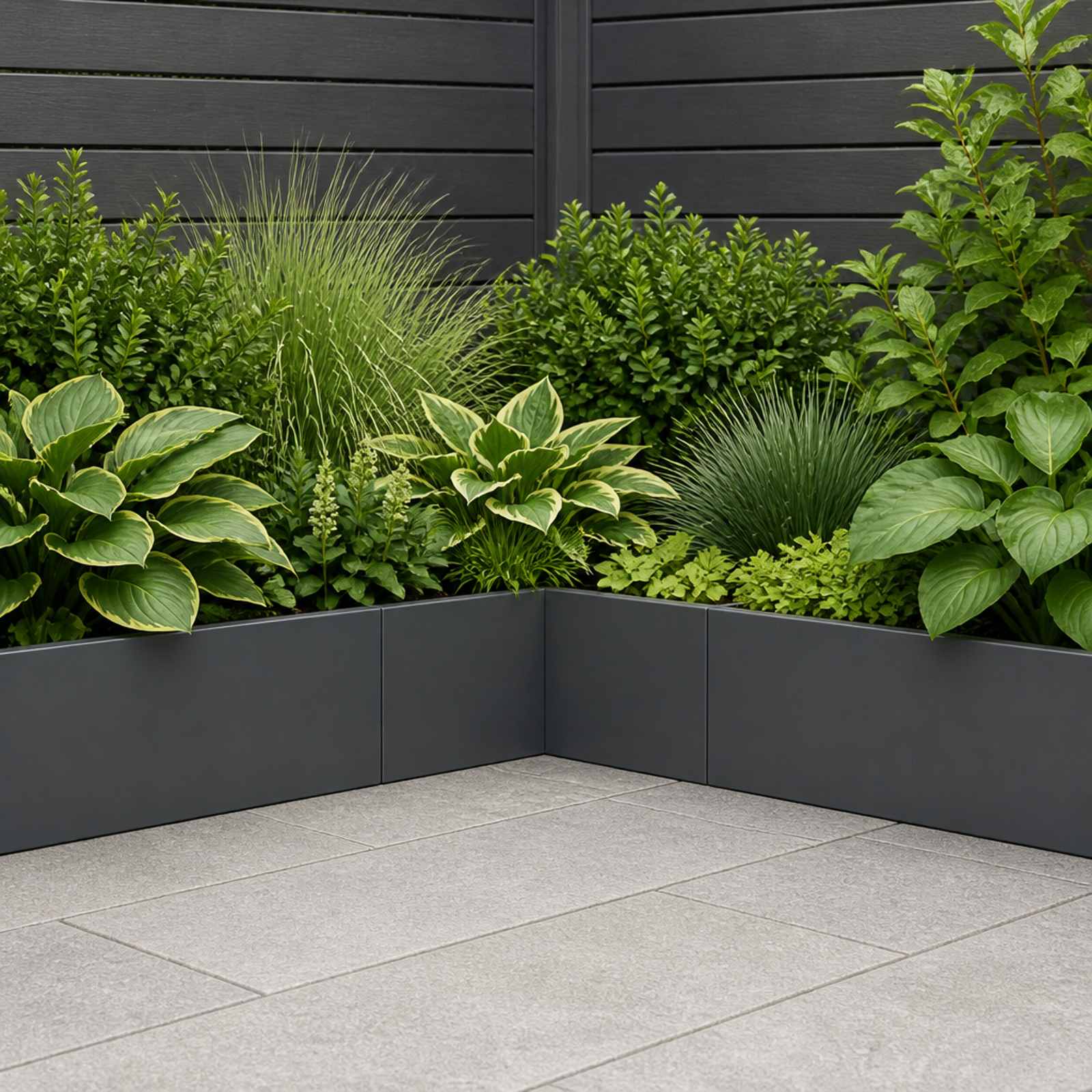 Retaining Wall 50 x 50 x 30 cm Steel Anthracite