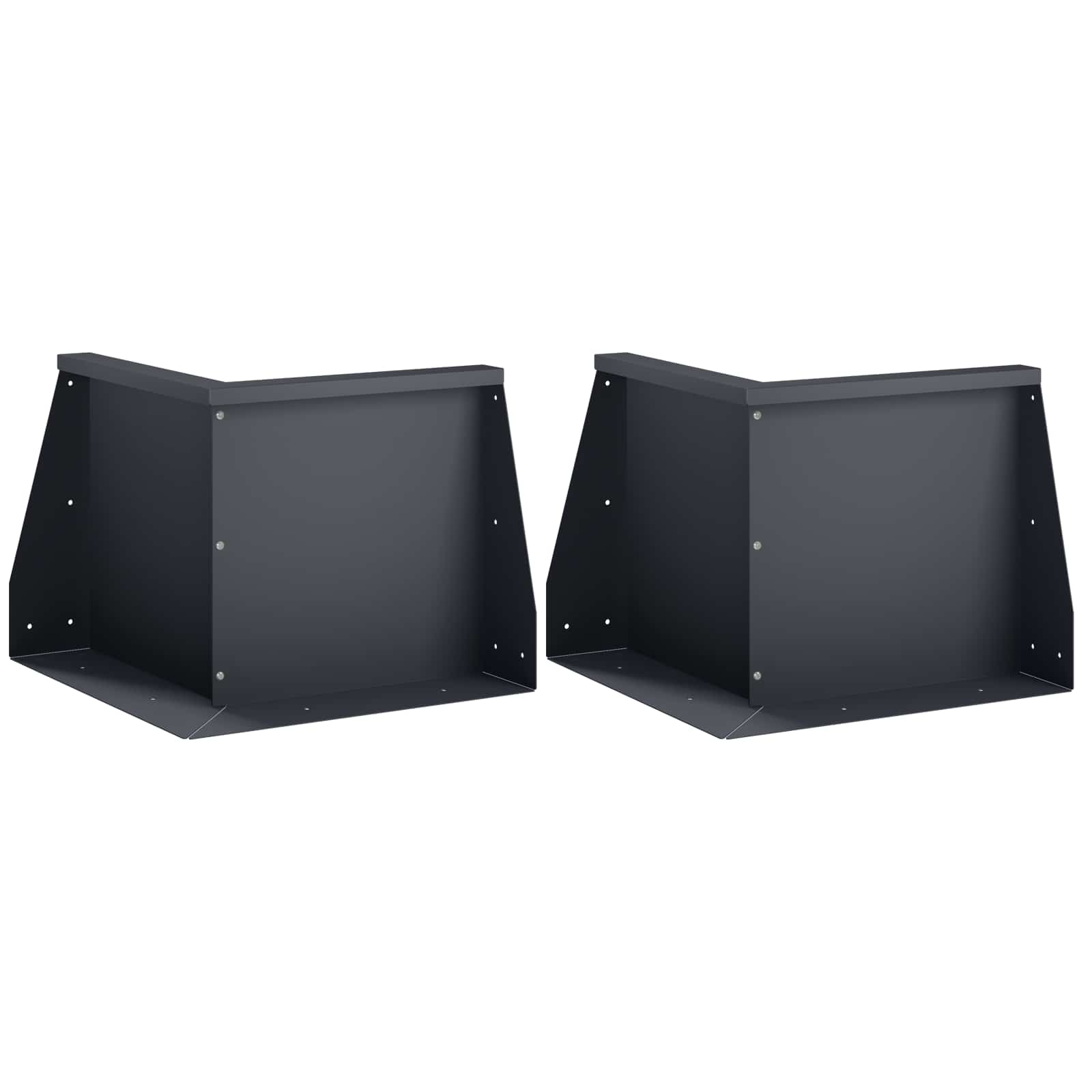 Retaining Wall 2 pcs 50 x 50 x 30 cm Steel Anthracite
