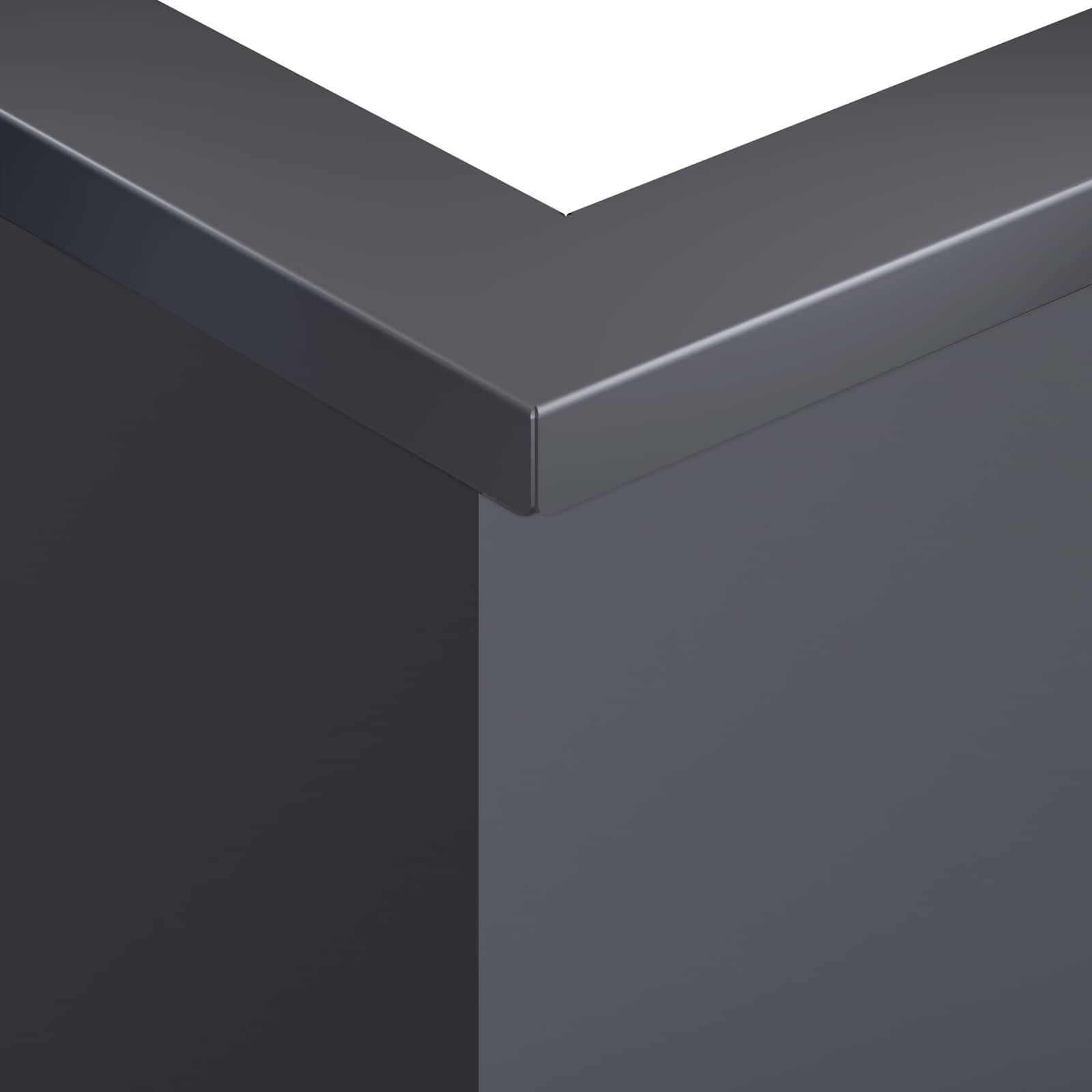 Retaining Wall 50 x 50 x 50 cm Steel Anthracite