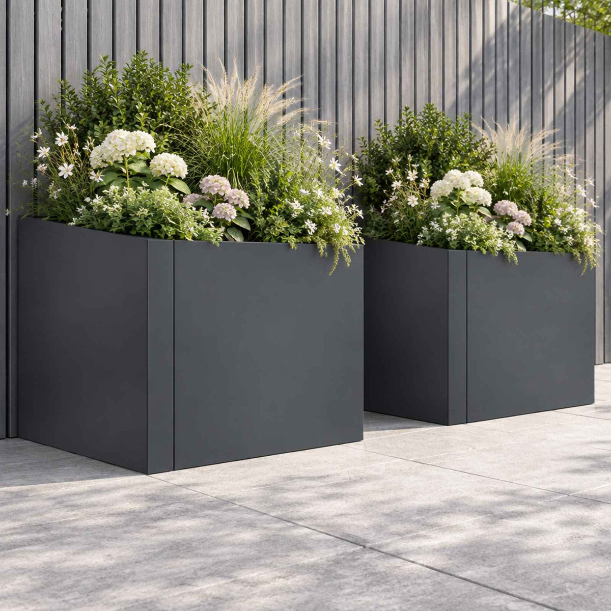 Retaining Wall 50 x 50 x 40 cm Steel Anthracite