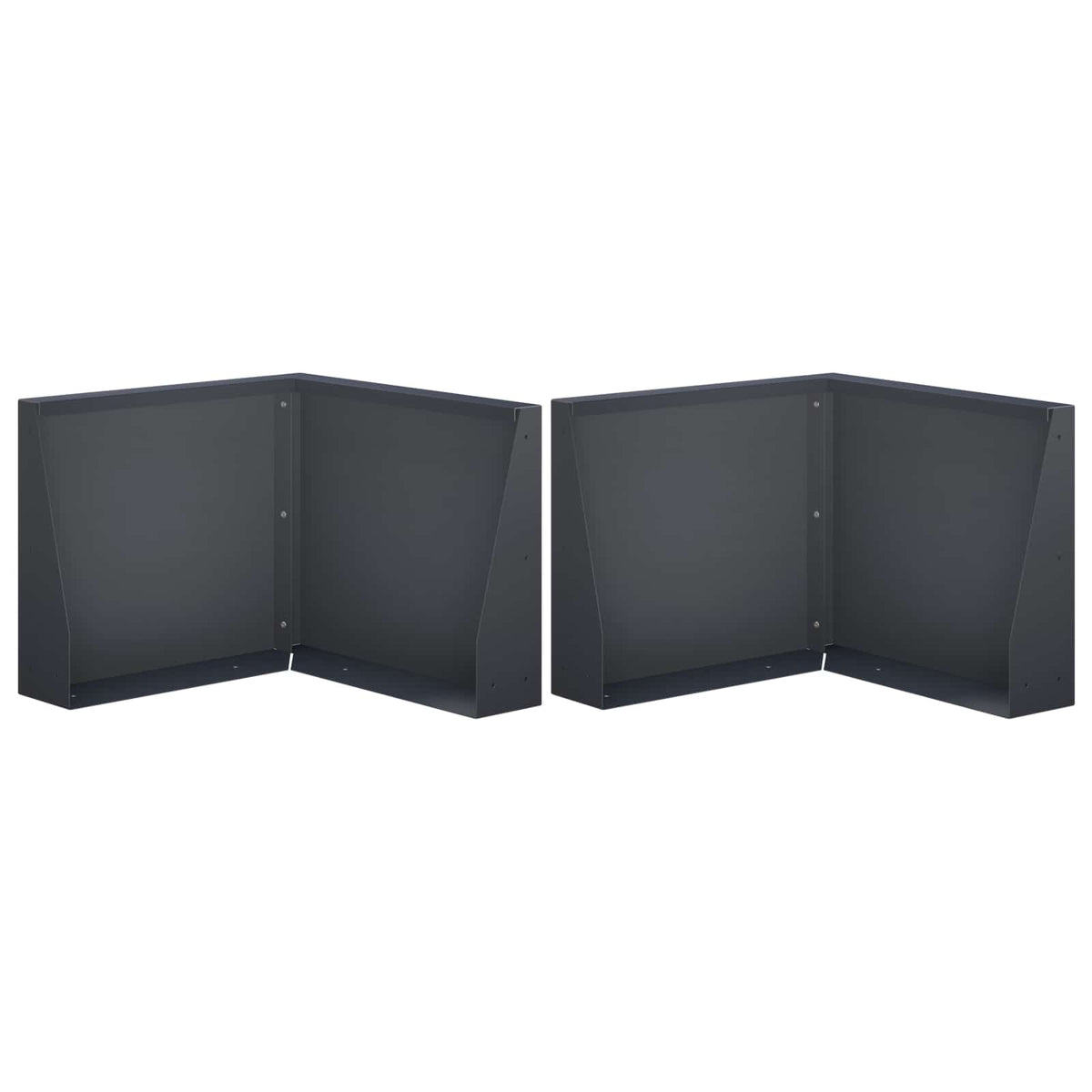 Retaining Wall 2 pcs 50 x 50 x 30 cm Steel Anthracite