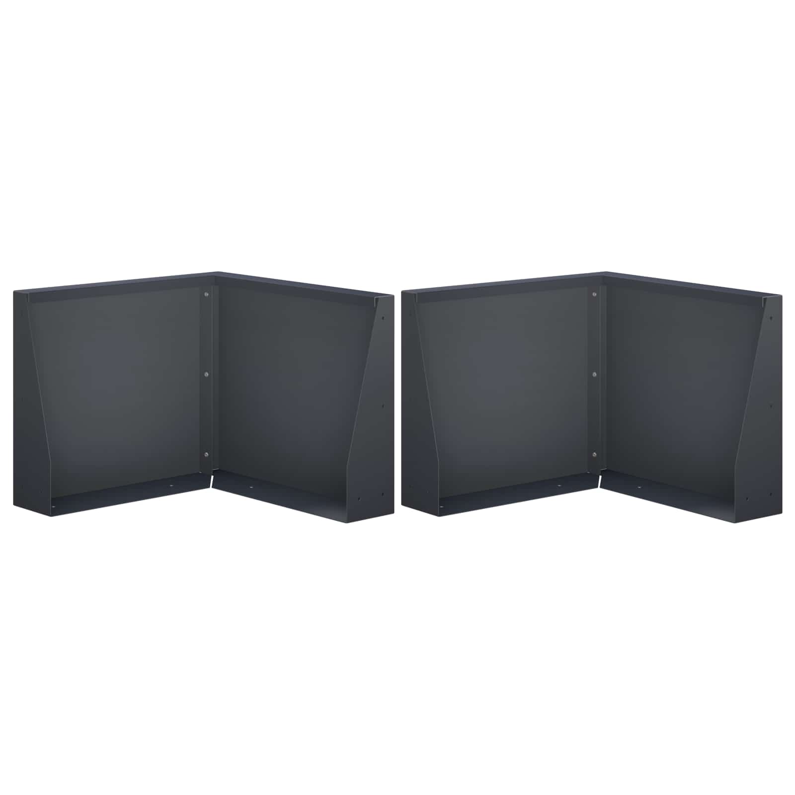 Retaining Wall 2 pcs 50 x 50 x 50 cm Steel Anthracite