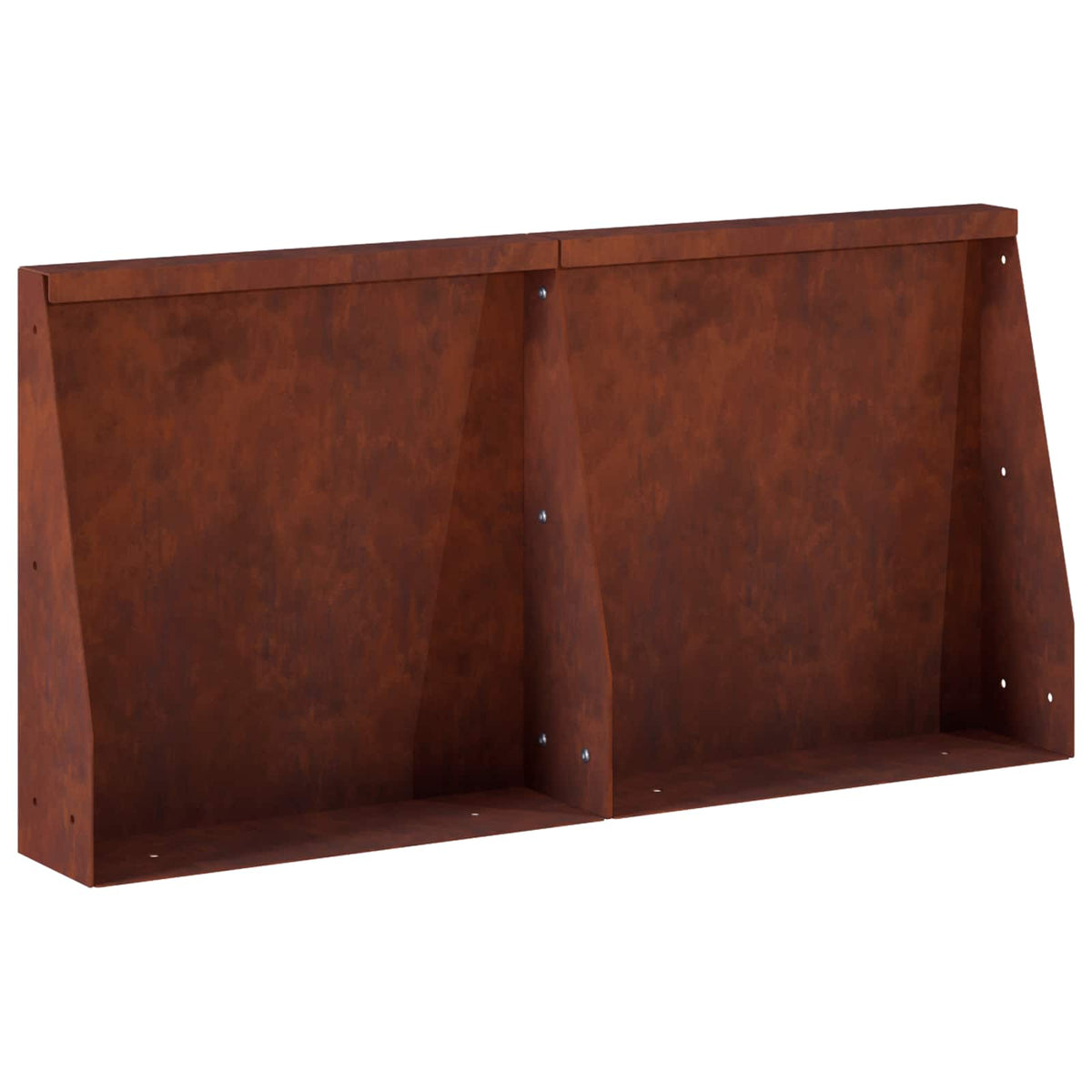 Retaining Wall 2 pcs 40 x 12 x 40 cm Weathering Steel Rusty