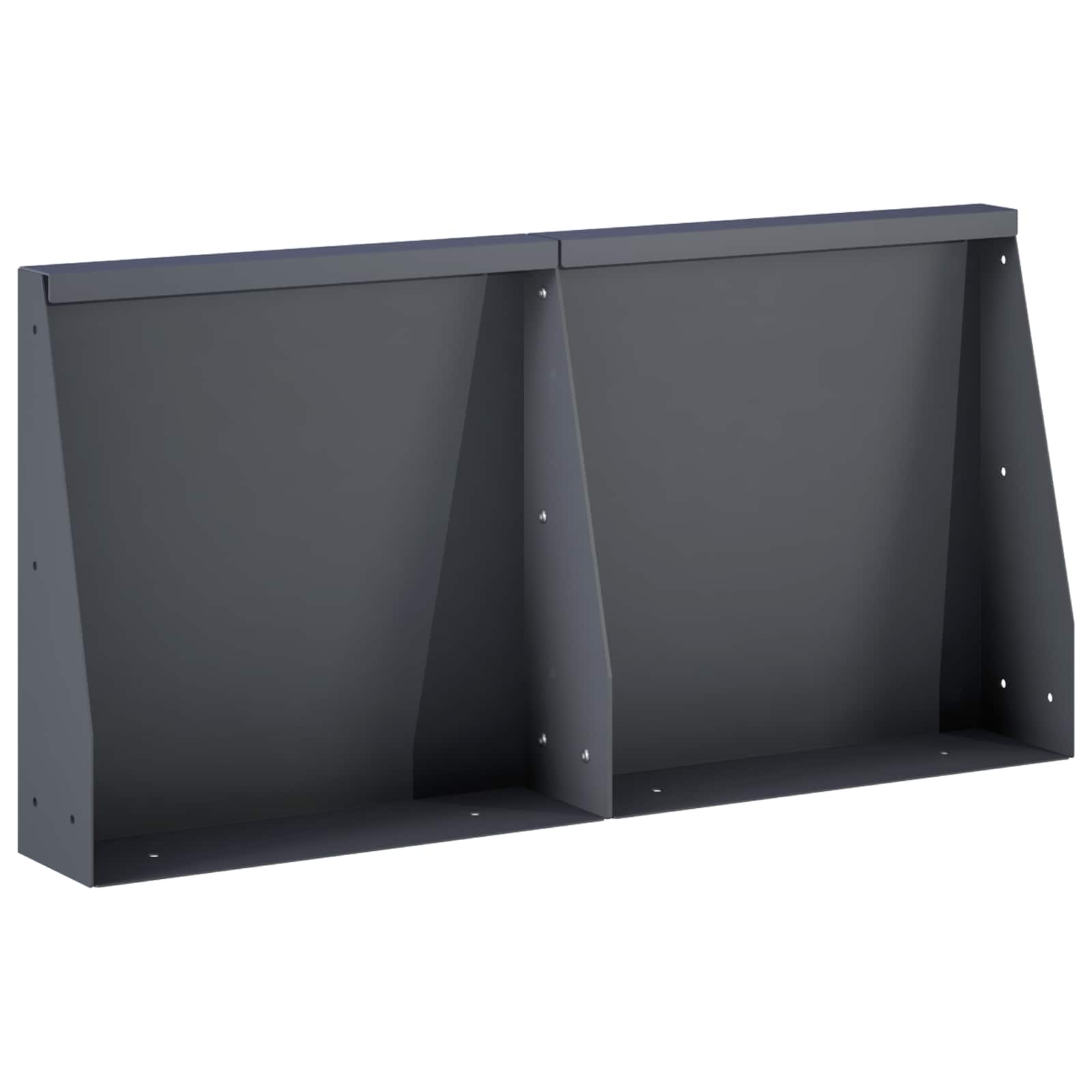 Retaining Wall 2 pcs 40 x 12 x 50 cm Steel Anthracite