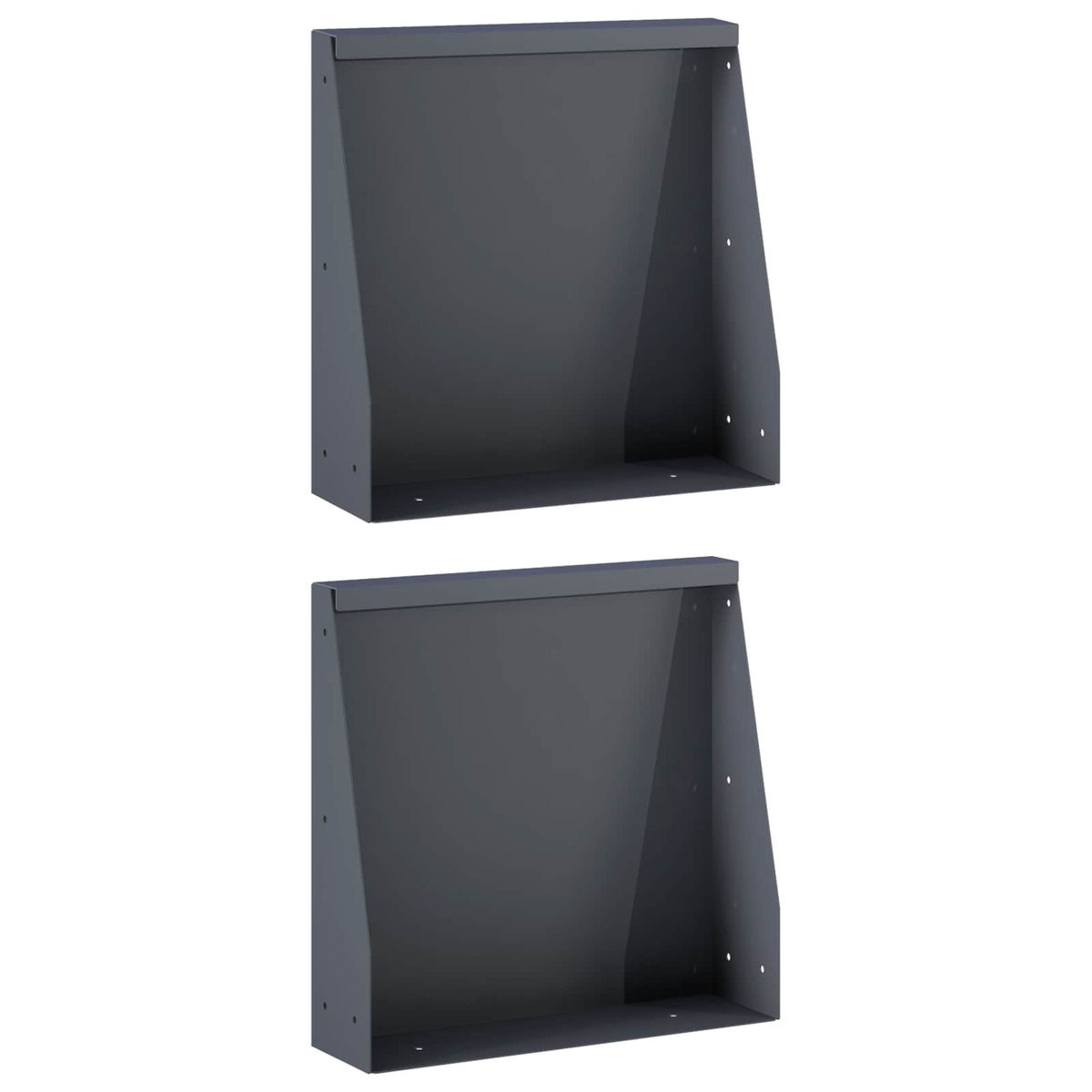 Retaining Wall 2 pcs 40 x 12 x 50 cm Steel Anthracite