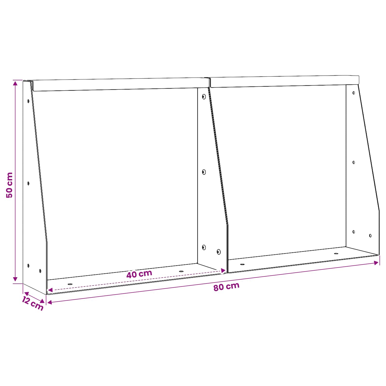 Retaining Wall 2 pcs 40 x 12 x 50 cm Weathering Steel Rusty