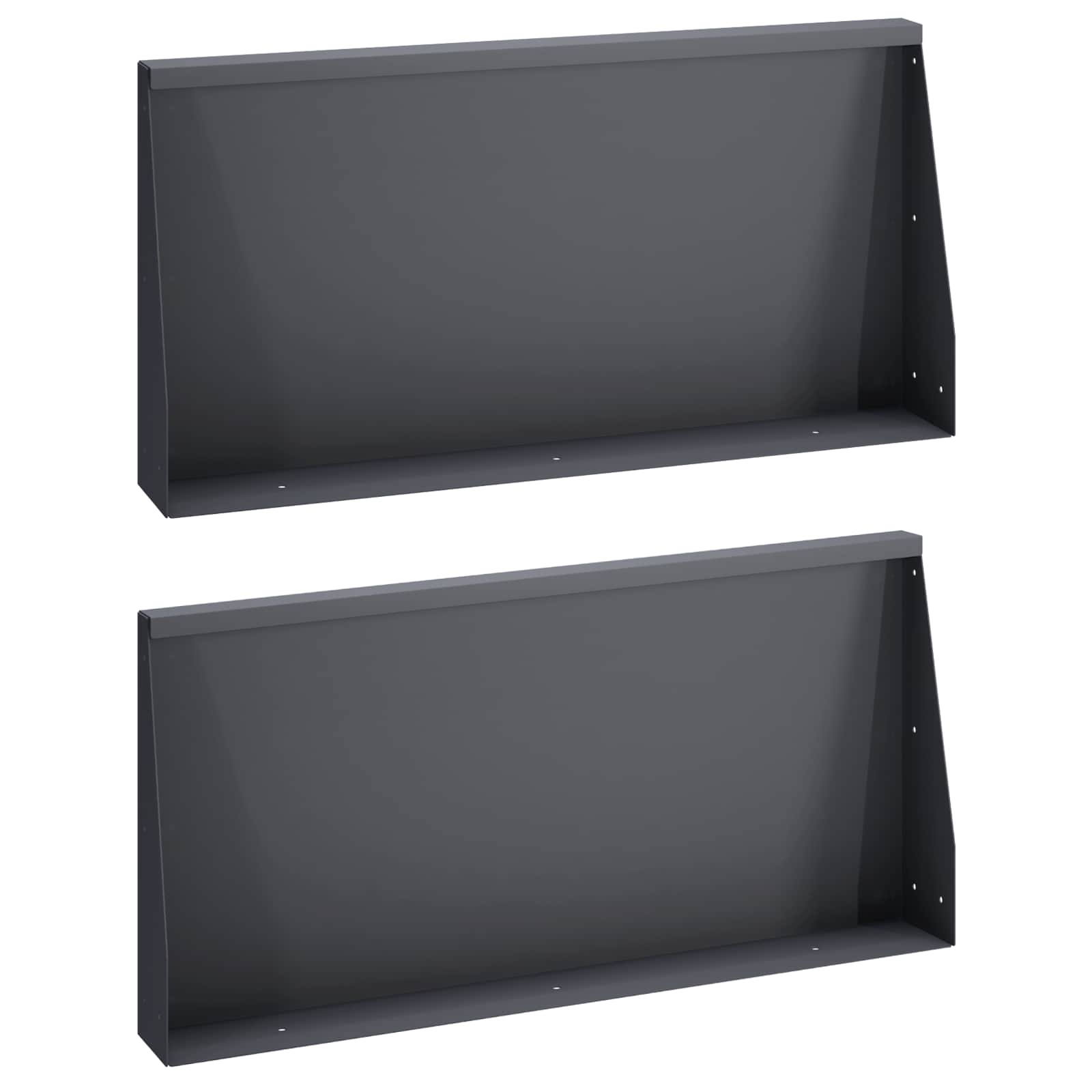 Retaining Wall 2 pcs 80 x 12 x 30 cm Steel Anthracite