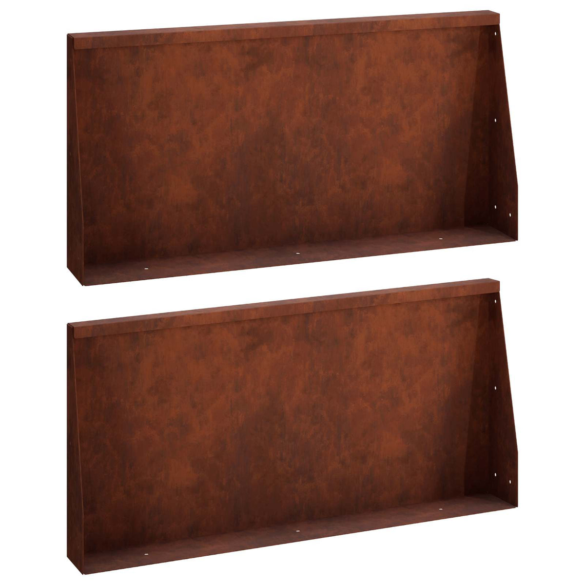Retaining Wall 2 pcs 80 x 12 x 30 cm Weathering Steel Rusty