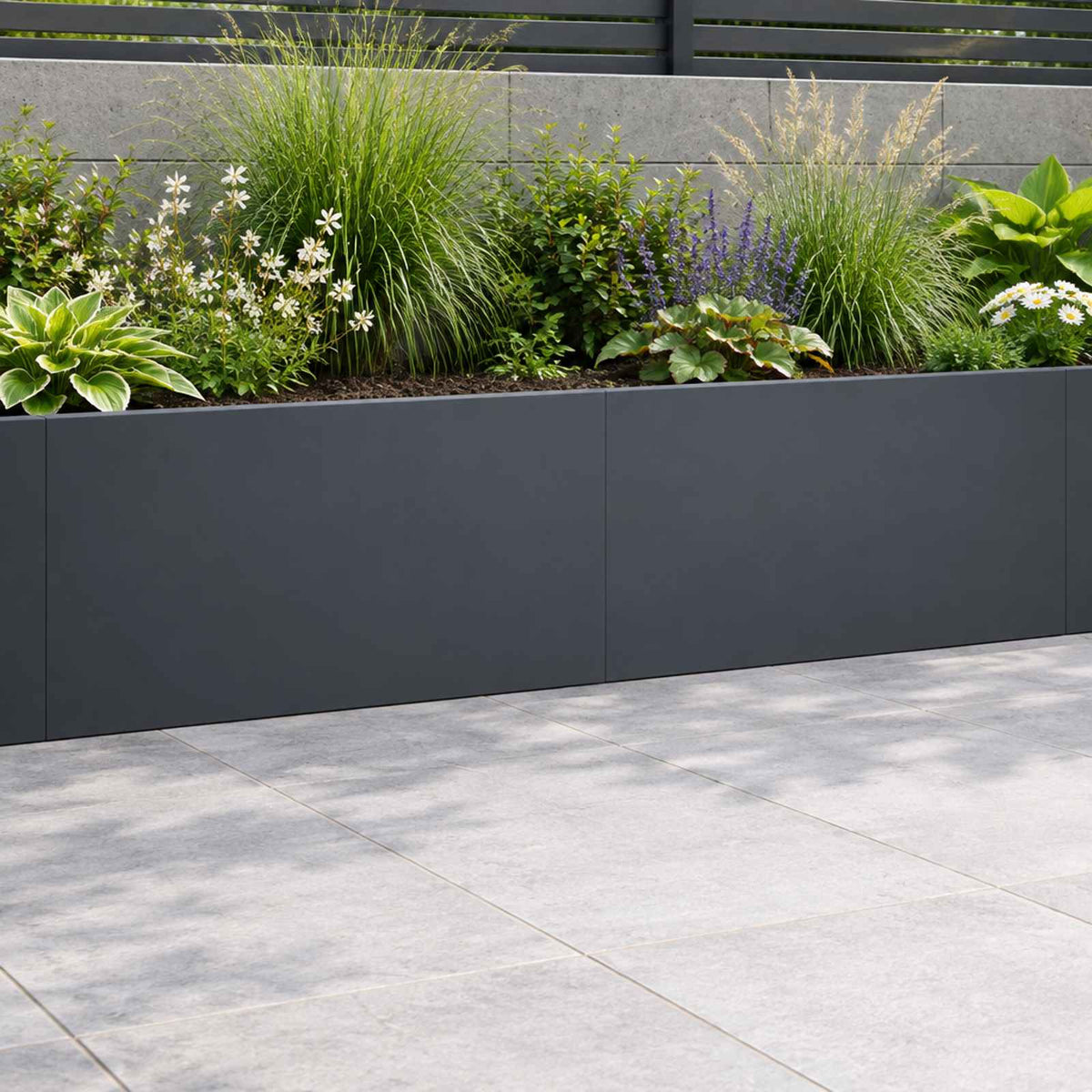 Retaining Wall 2 pcs 80 x 12 x 30 cm Steel Anthracite