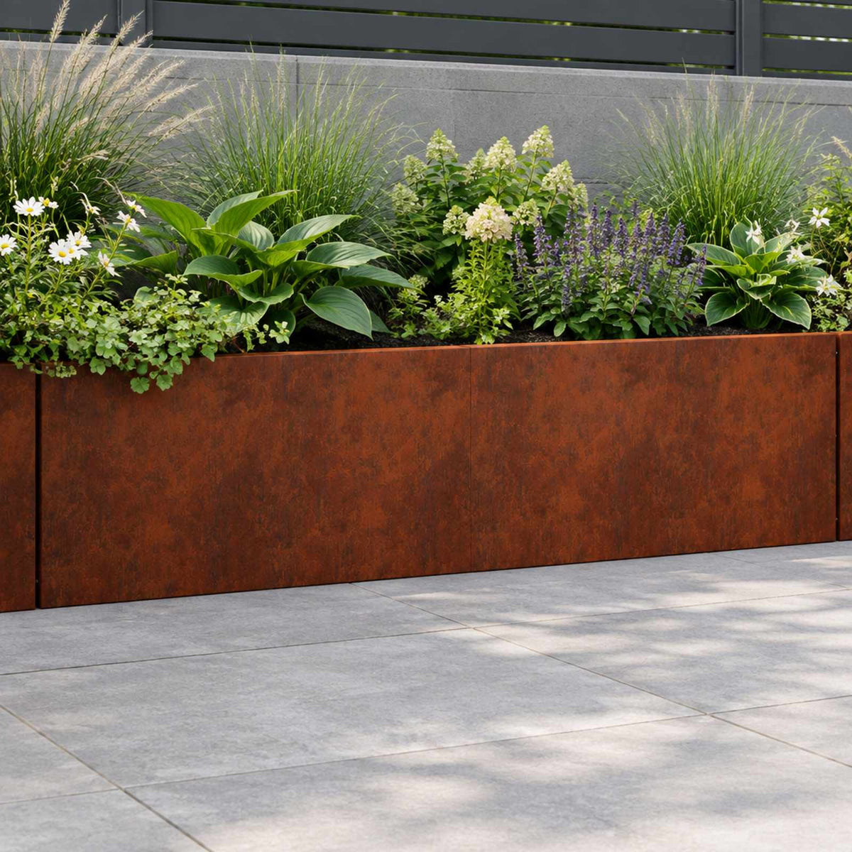 Retaining Wall 2 pcs 80 x 12 x 50 cm Weathering Steel Rusty