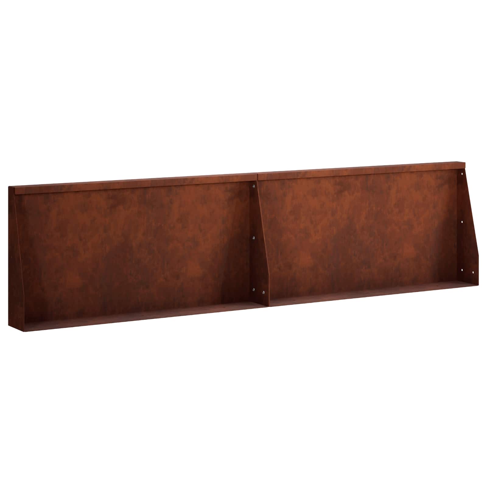 Retaining Wall 2 pcs 80 x 12 x 40 cm Weathering Steel Rusty