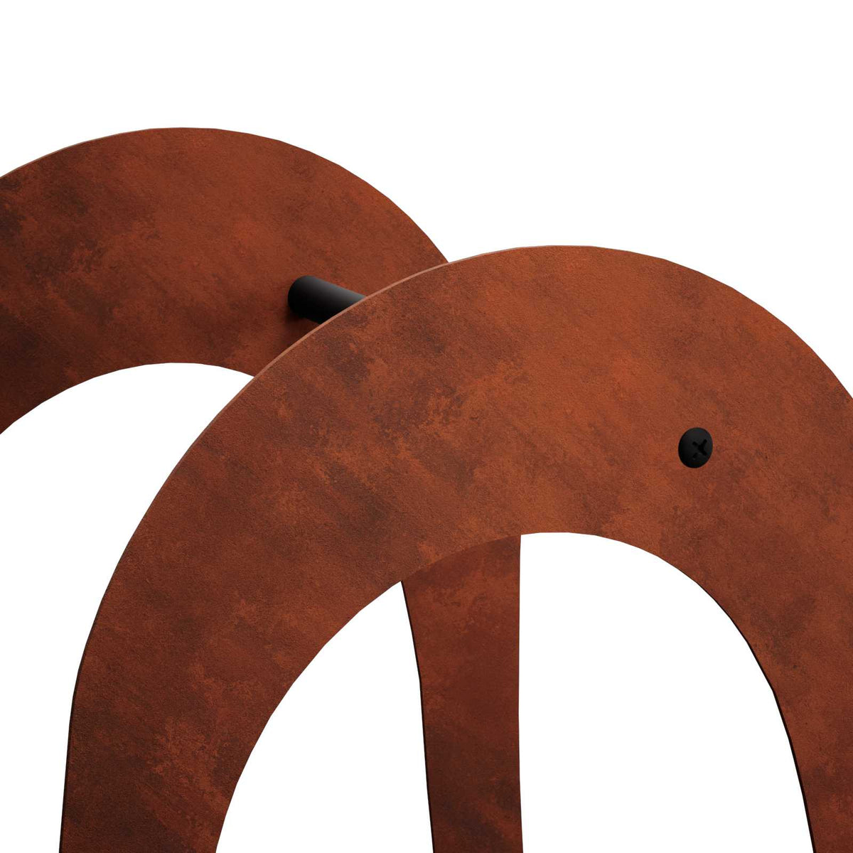 Log Holder 41 x 40 x 20 cm Weathering Steel Rusty