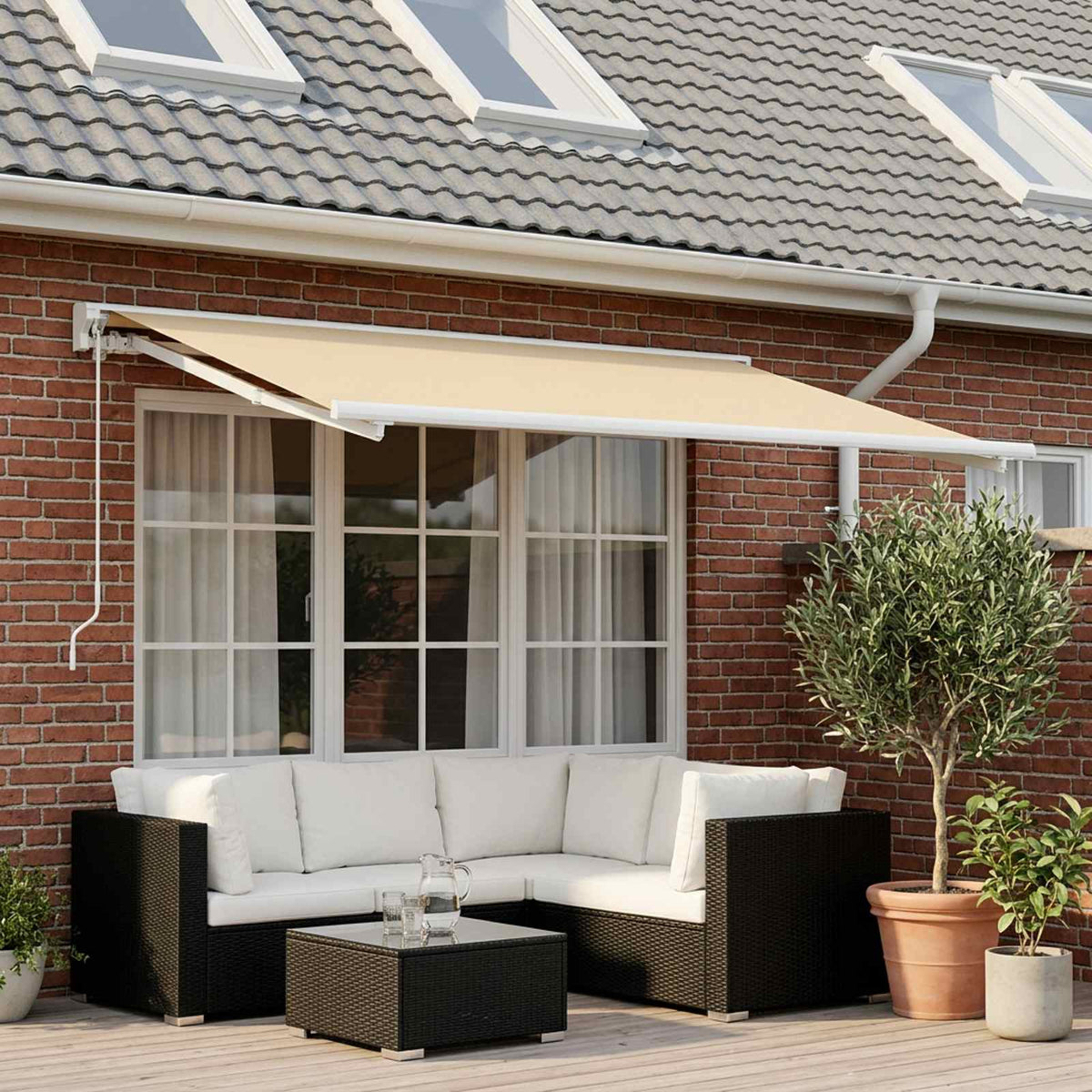 Awning Replacement Fabric Cream 300 x 250 cm Polyester
