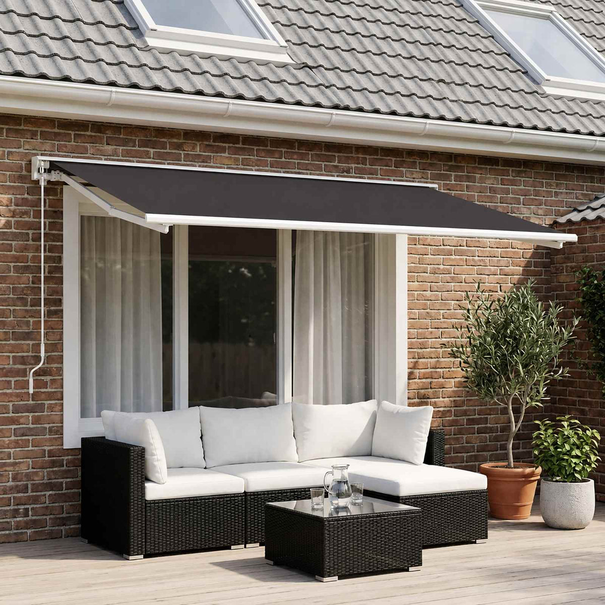 Awning Replacement Fabric Anthracite 400 x 300 cm Polyester