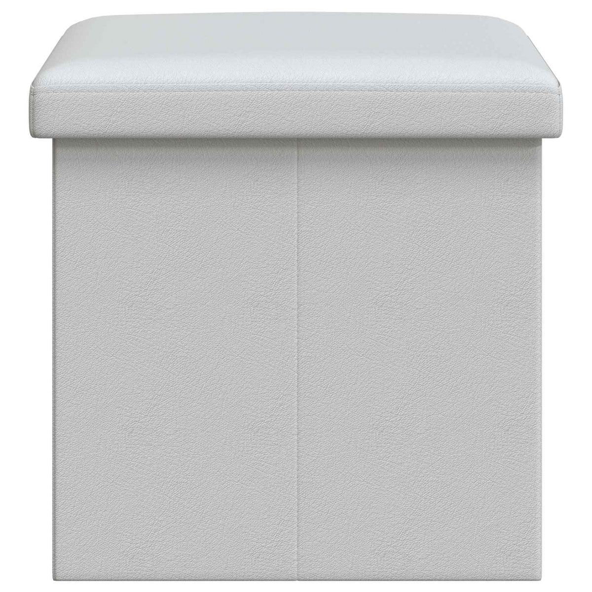 Foldable Storage Bench White 180 kg 80 L 77 x 38 x 38 cm PVC