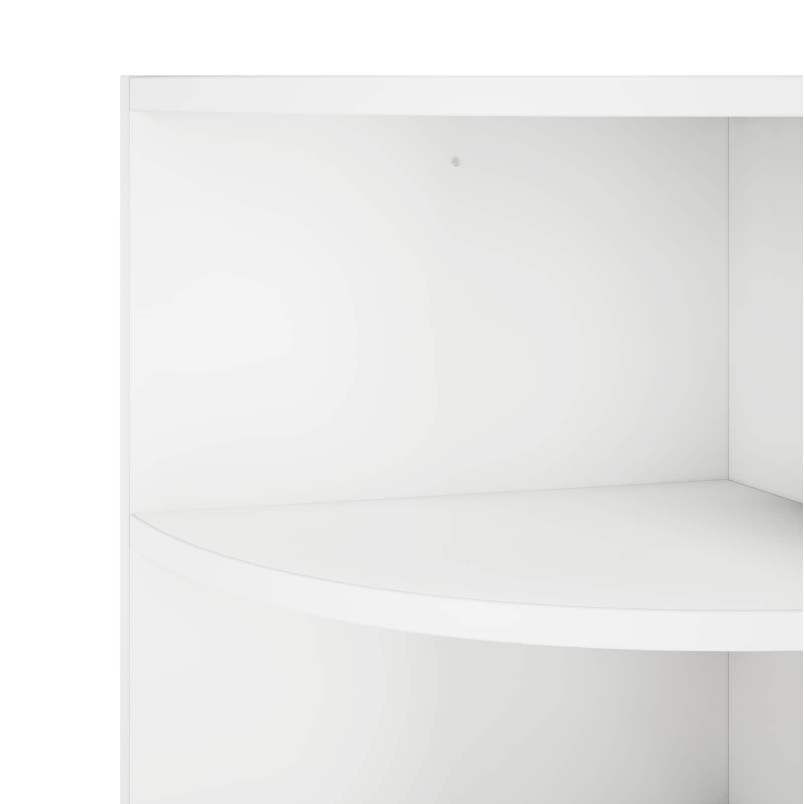 Wall Mounted Corner Shelf 3-Tier 31.5 x 31 x 60 cm White