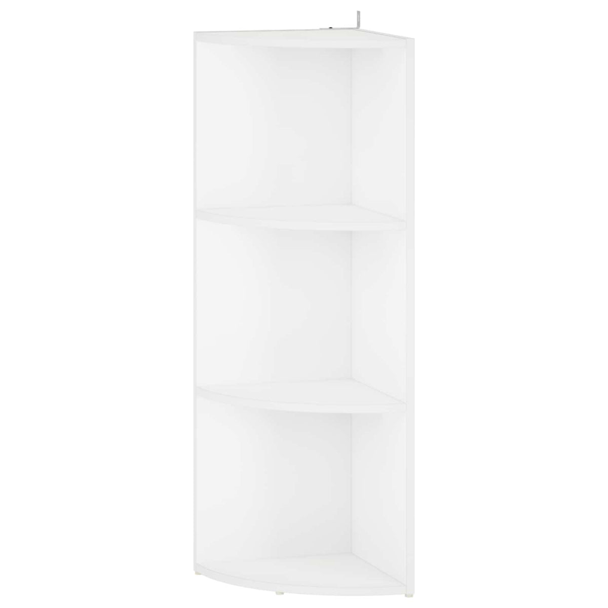 Corner Shelf 3-Tier 31.5 x 31 x 98 cm Engineered Wood White