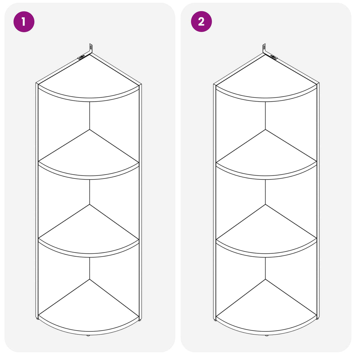 Corner Shelf 3-Tier 31.5 x 31 x 98 cm Engineered Wood White