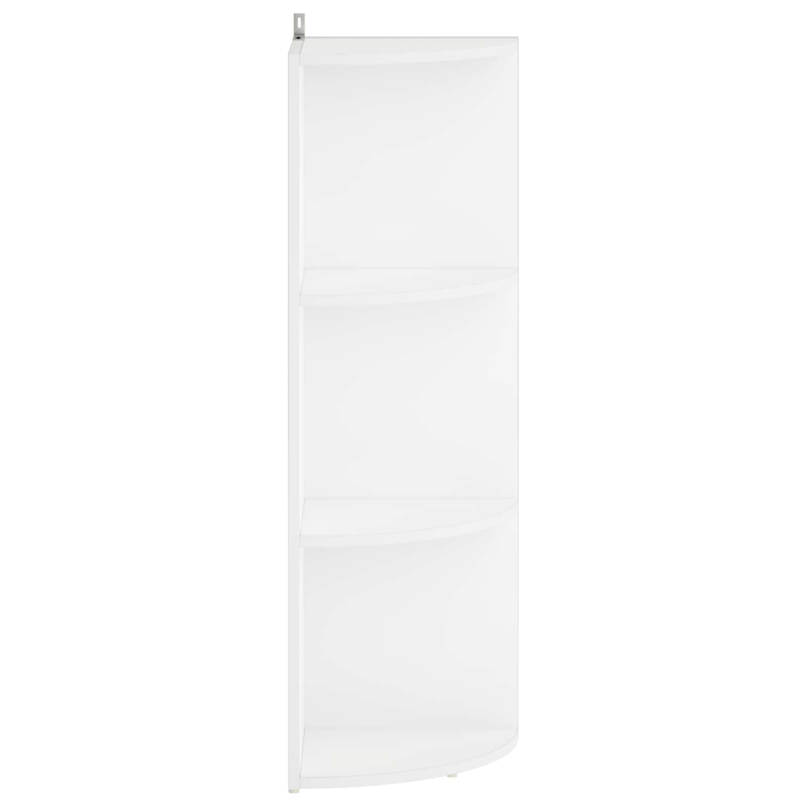 Corner Shelf 3-Tier 31.5 x 31 x 98 cm Engineered Wood White