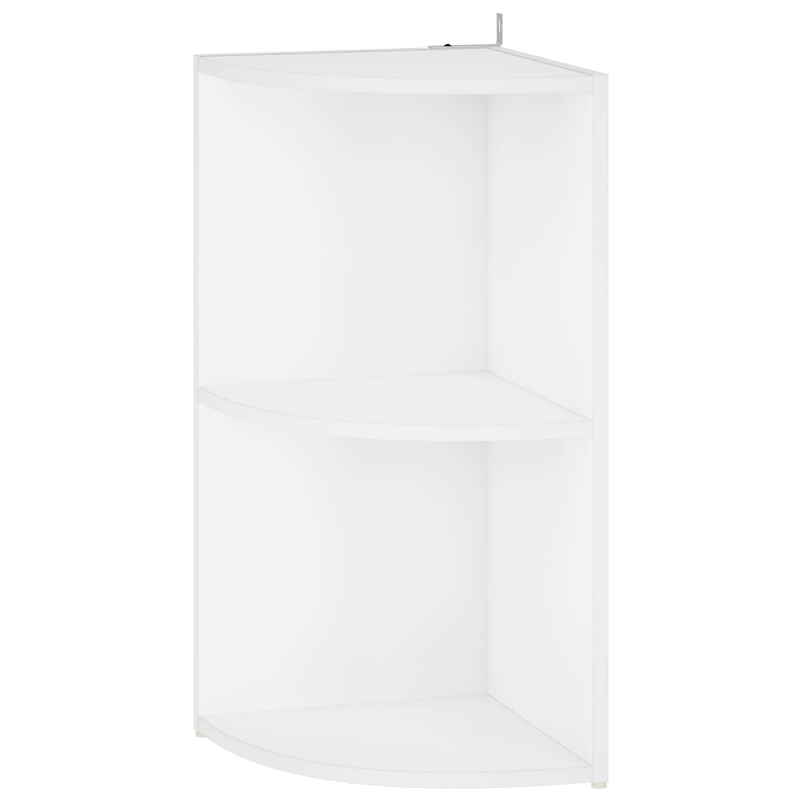 Corner Shelf 2-Tier 41.5 x 41.5 x 72 cm Engineered Wood White