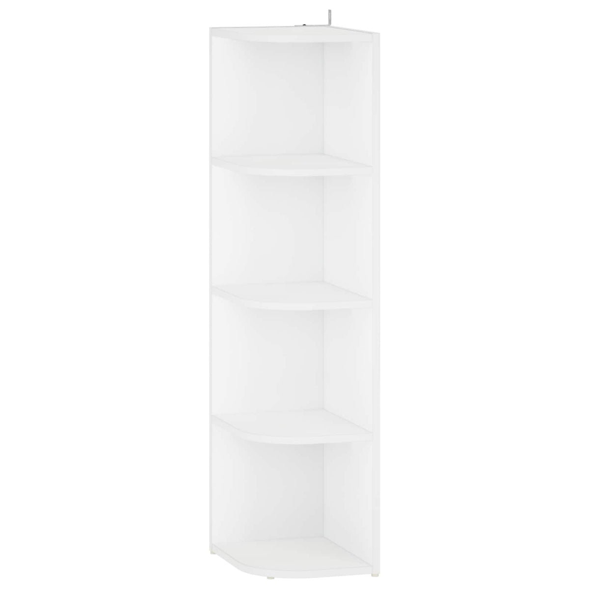 Corner Shelf 4-Tier 25 x 31 x 105.5 cm Engineered Wood White