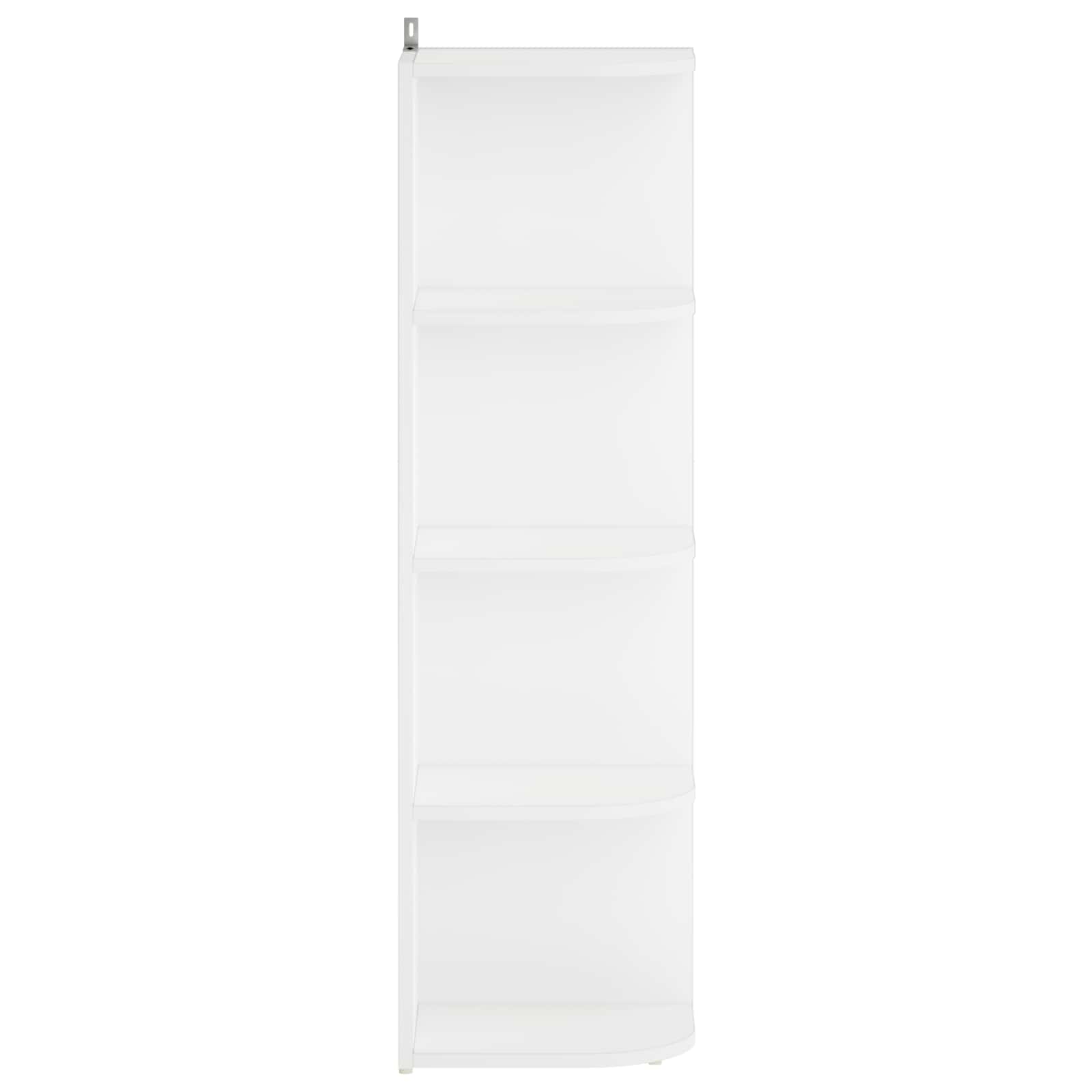 Corner Shelf 4-Tier 25 x 31 x 105.5 cm Engineered Wood White