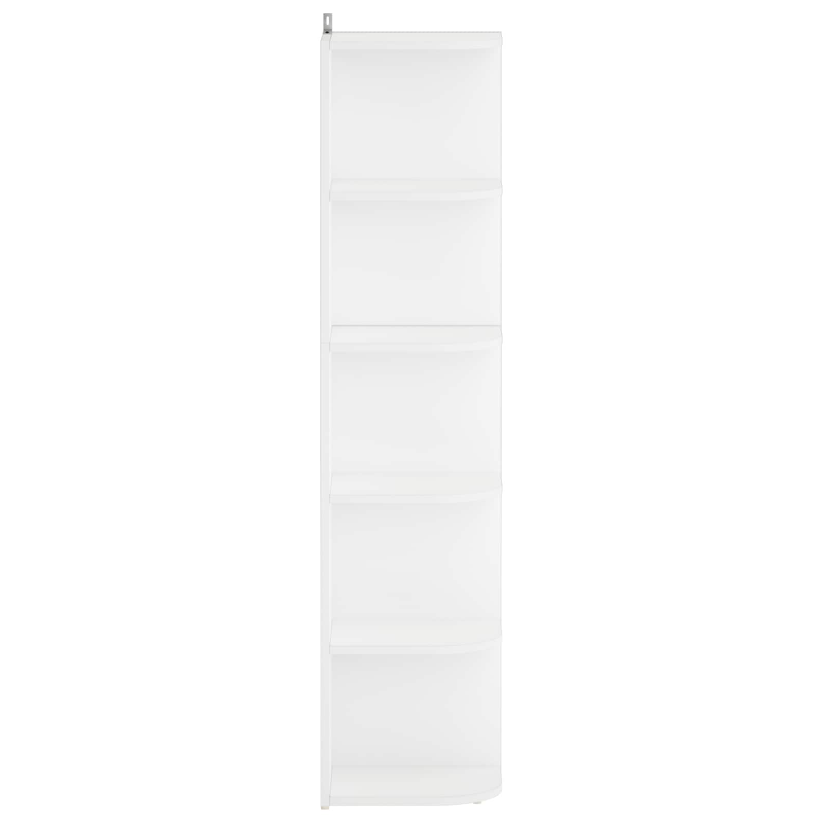 Corner Shelf 5-Tier 25 x 31 x 131 cm Engineered Wood White