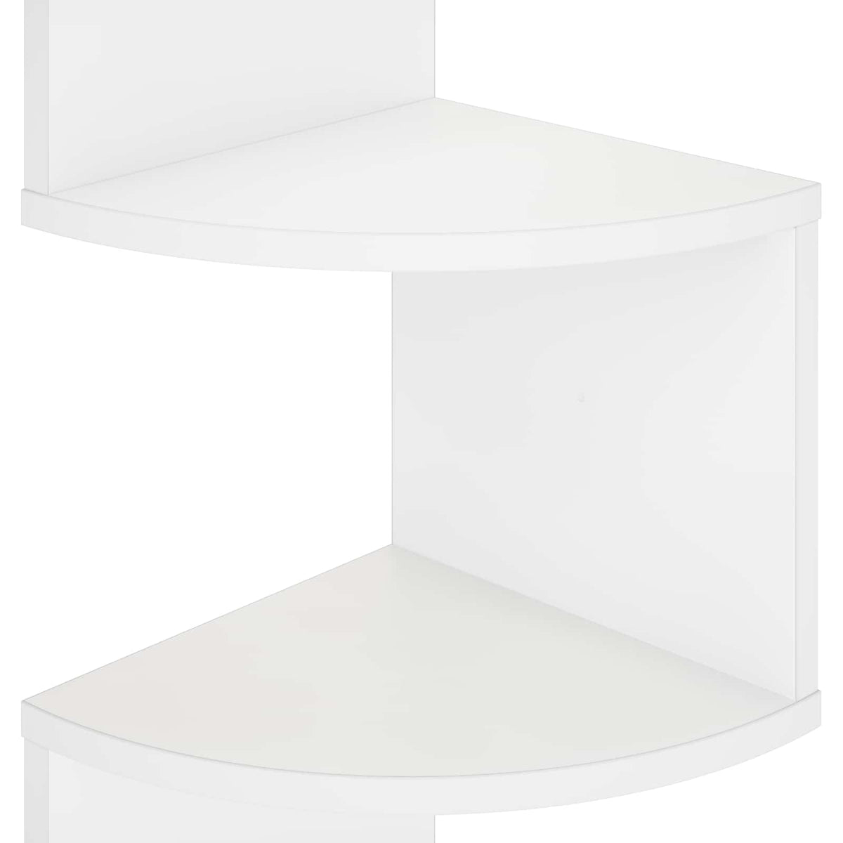 Wall Mounted Corner Shelf White 23.5 x 23.5 x 126 cm