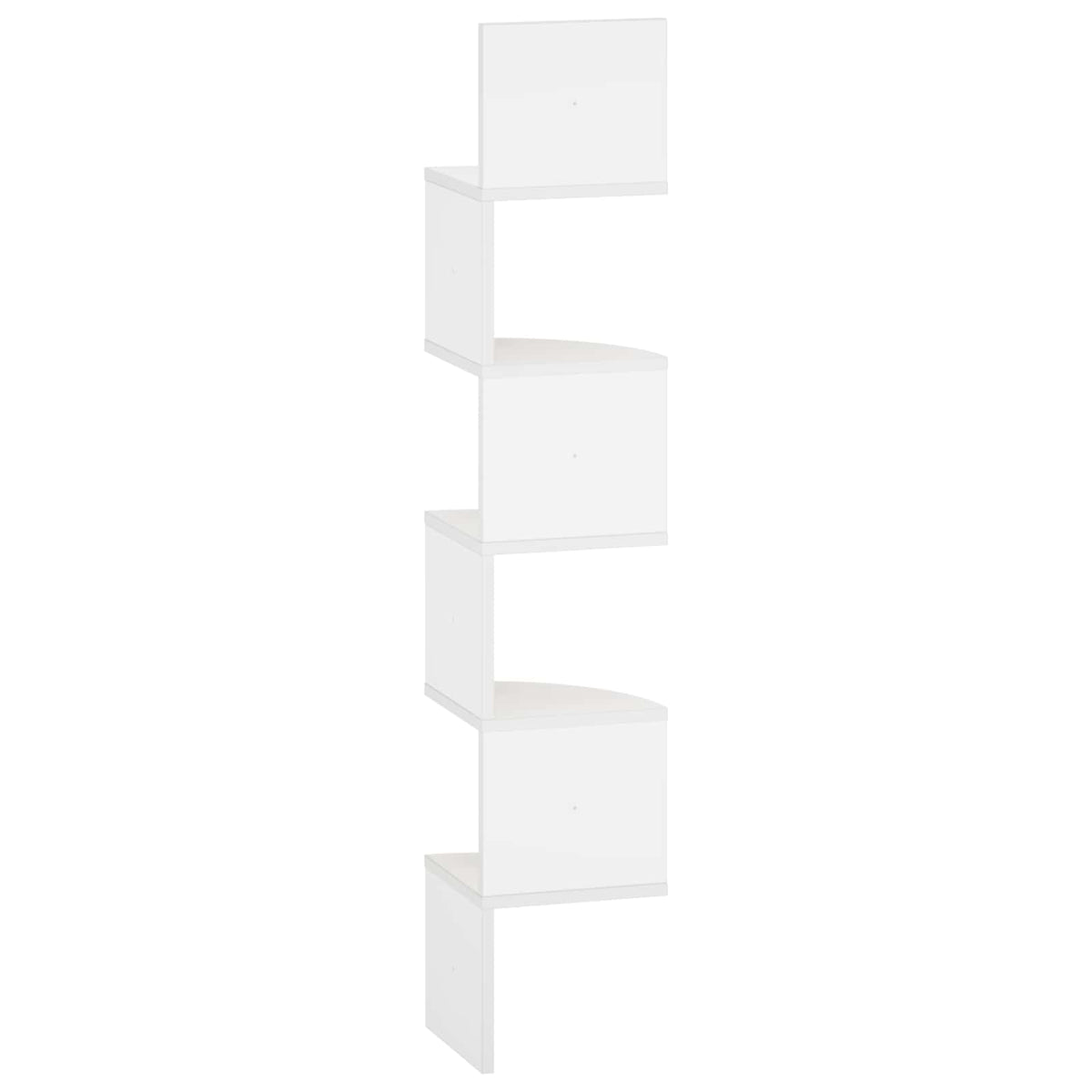 Wall Mounted Corner Shelf White 23.5 x 23.5 x 126 cm