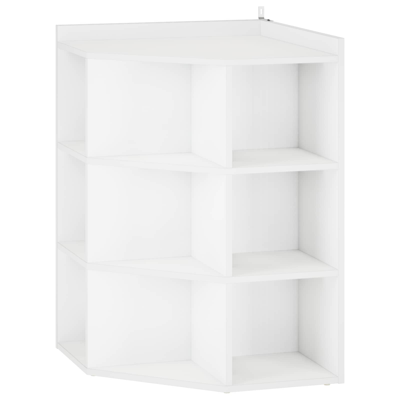 Corner Shelf 9-Tier 55 x 55 x 80.5 cm Engineered Wood White