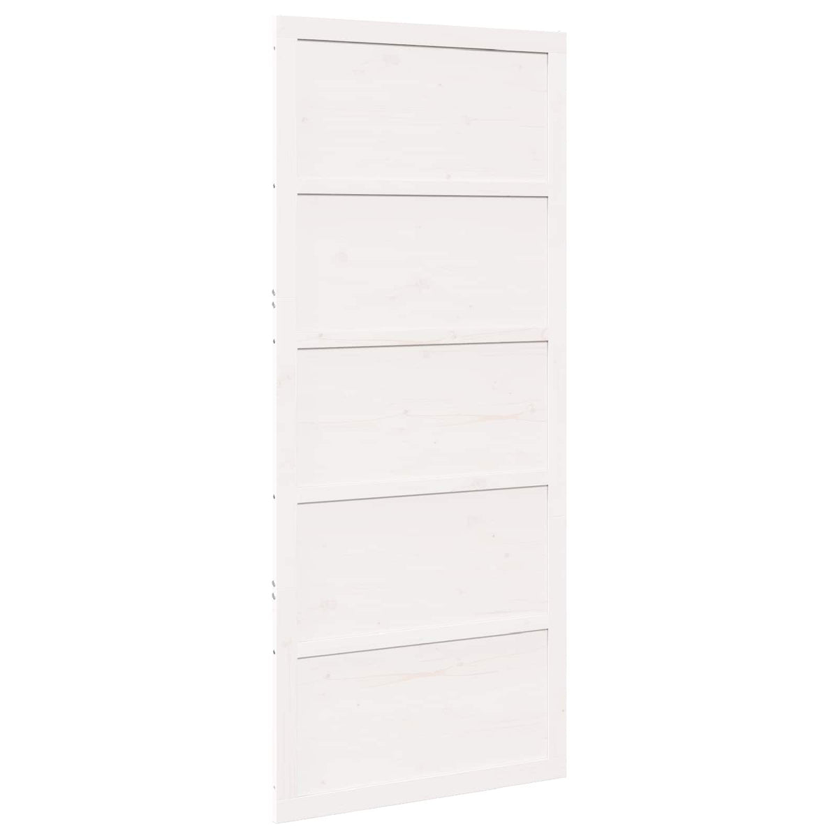 Barn Door White 80 x 2,5 x 208 cm Solid Pine Wood