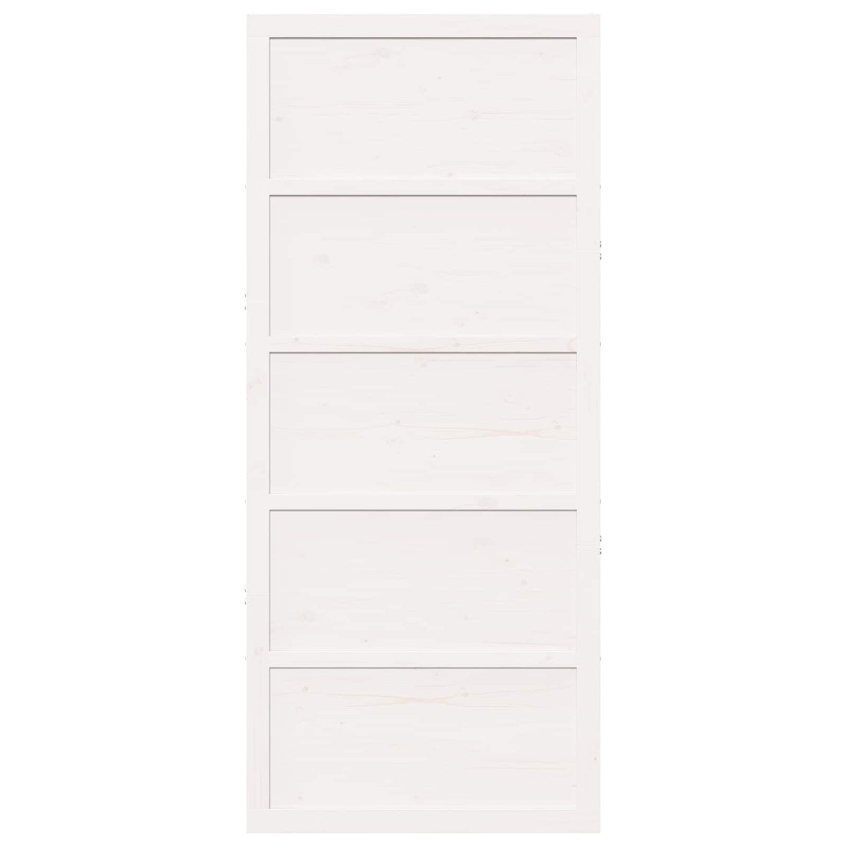 Barn Door White 80 x 2,5 x 208 cm Solid Pine Wood