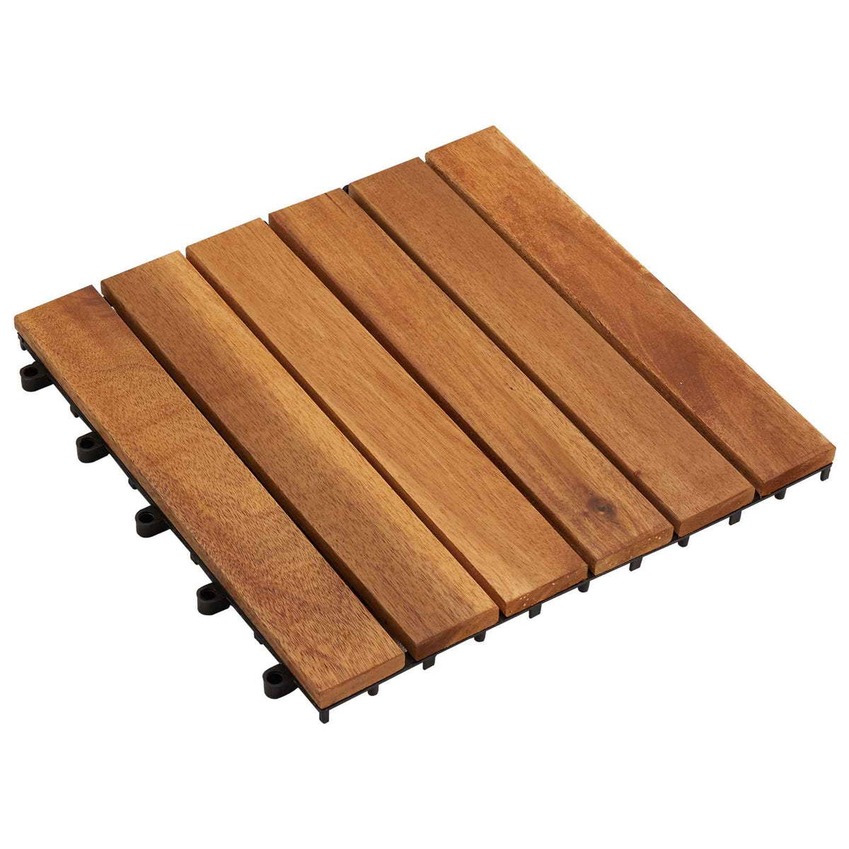 Decking Tile 30 pcs Brown 30 x 30 cm Acacia Hardwood