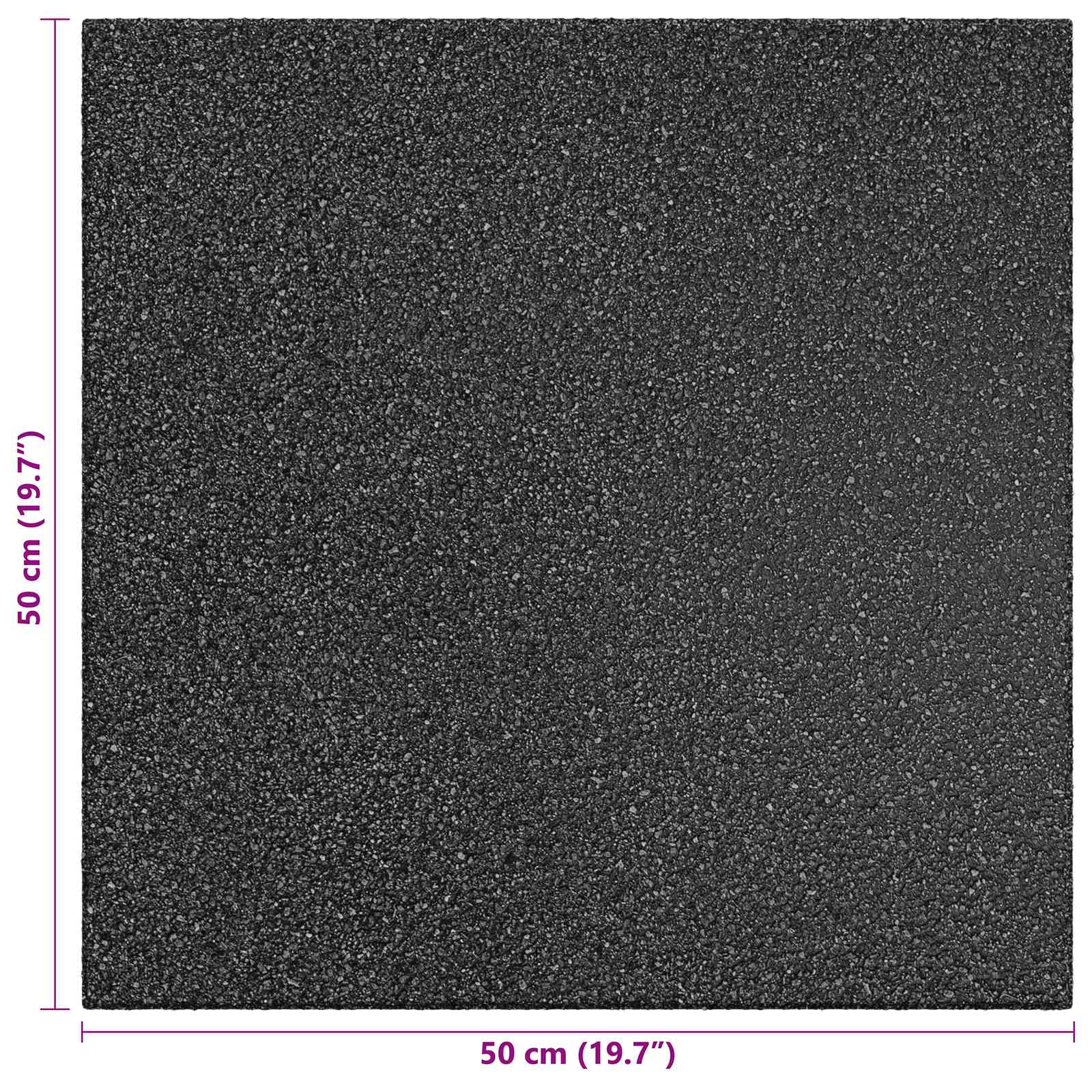 Fall Protection Tiles 18 pcs Black 50 x 50 cm Rubber