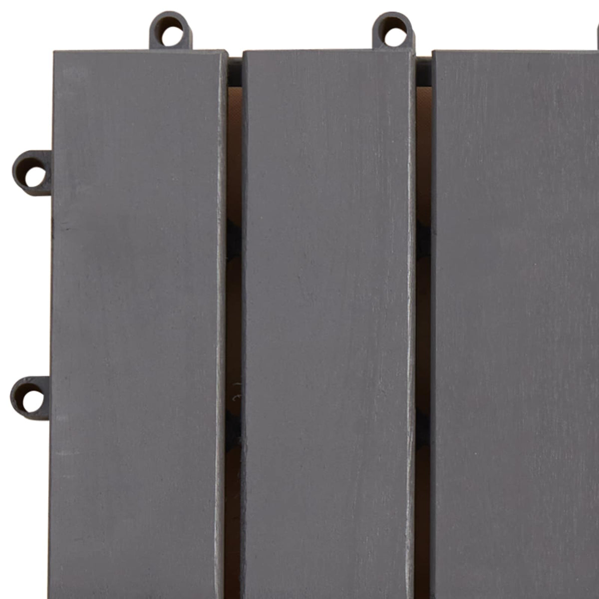 Decking Tile 20 pcs Grey 30 x 30 cm Acacia Hardwood