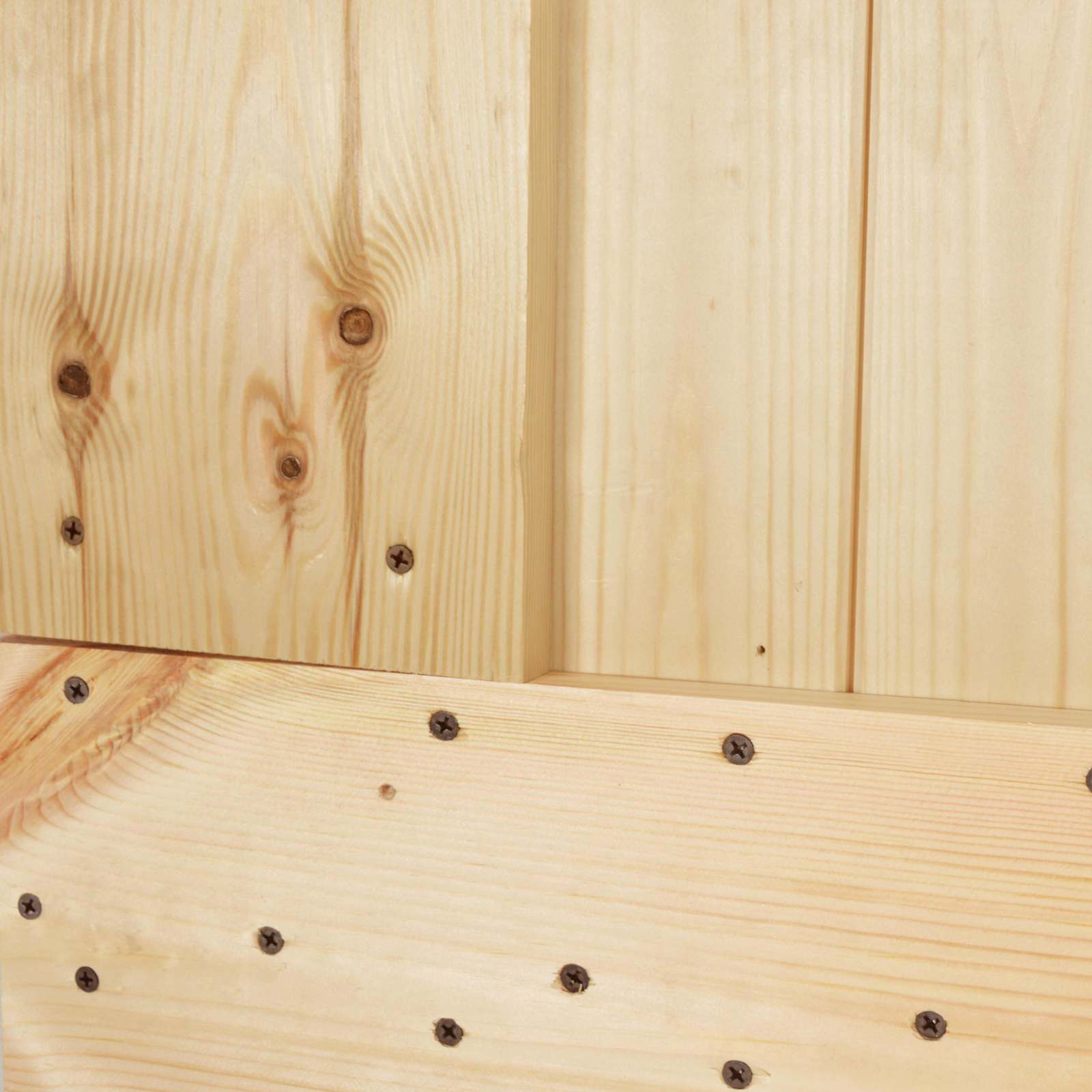 Sliding Door Natural and Black 90 x 210 cm Solid Pine Wood