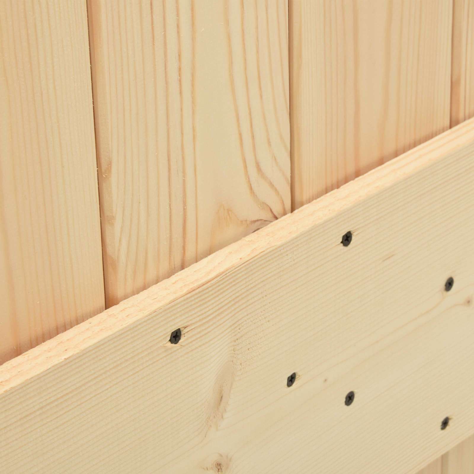 Sliding Door Natural and Black 70 x 210 cm Solid Pine Wood