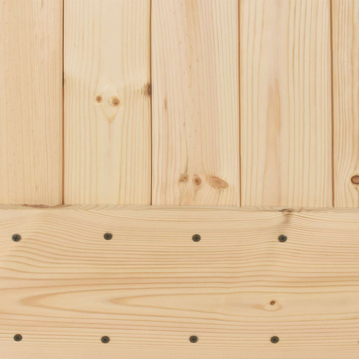 Sliding Door Natural and Black 90 x 210 cm Solid Pine Wood