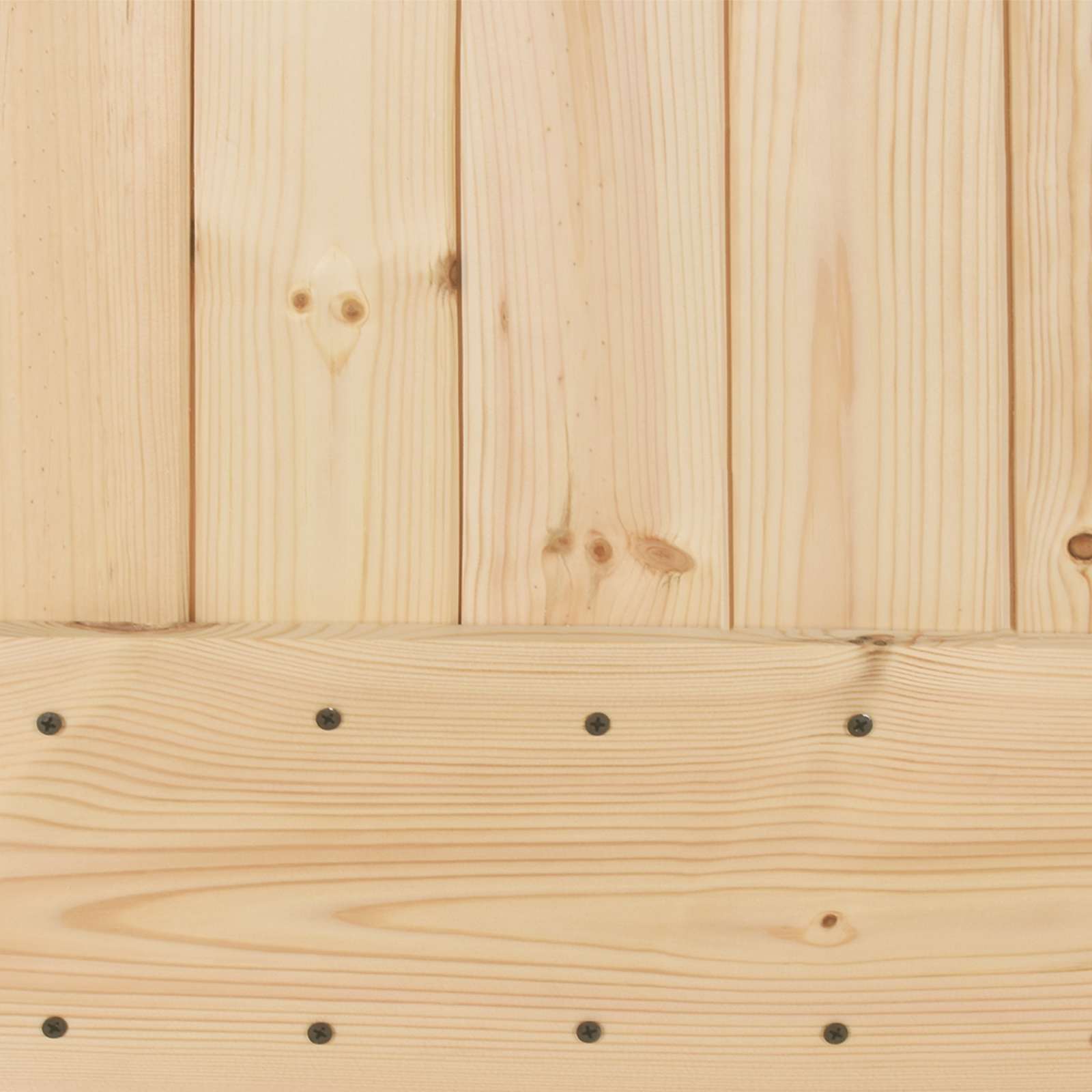 Sliding Door Natural and Black 95 x 210 cm Solid Pine Wood