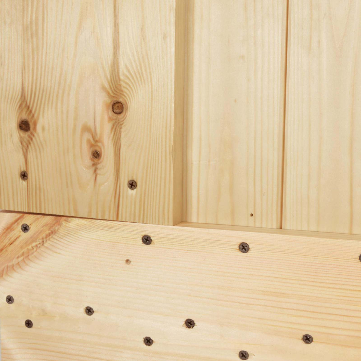 Sliding Door Natural and Black 90 x 210 cm Solid Pine Wood