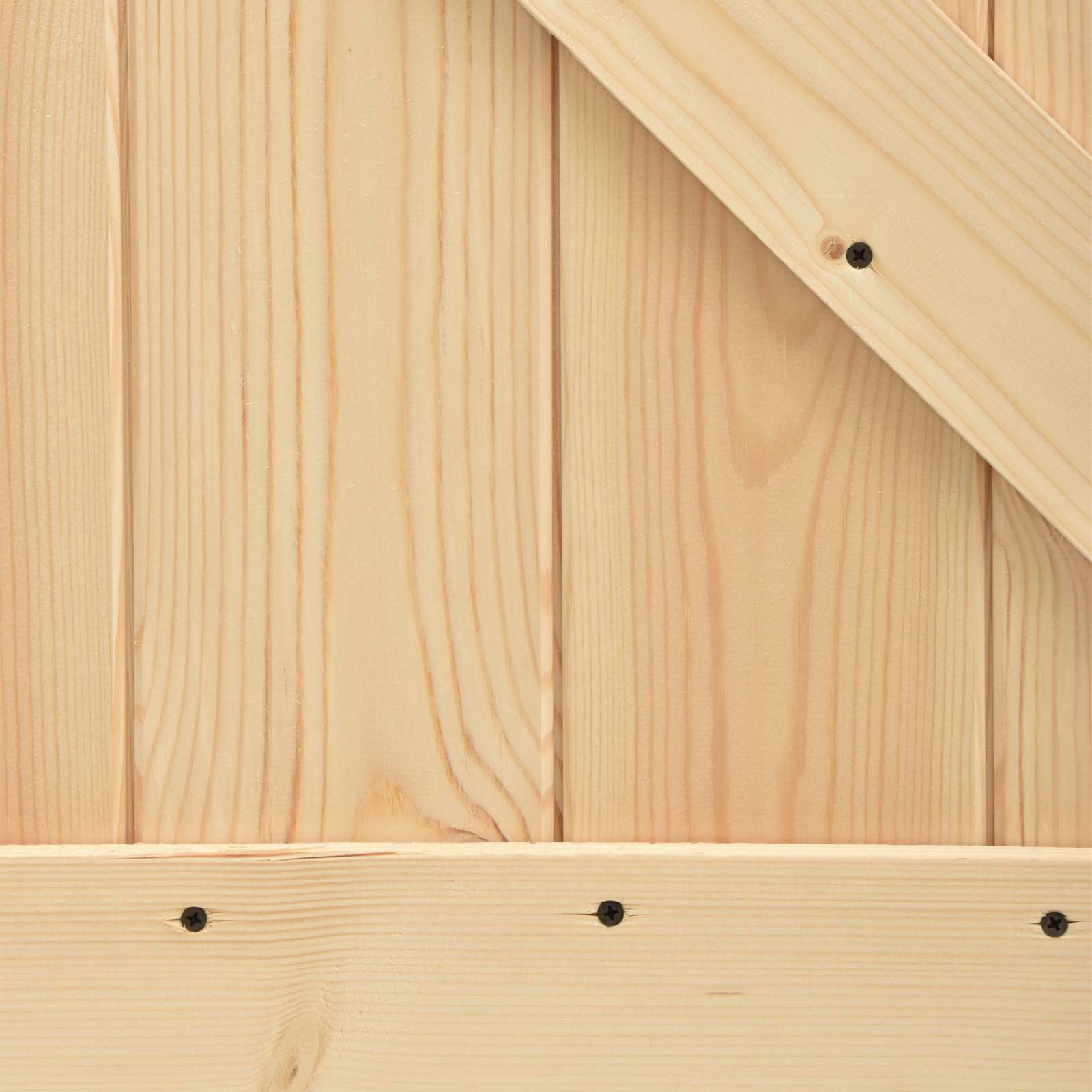 Sliding Door Natural and Black 95 x 210 cm Solid Pine Wood