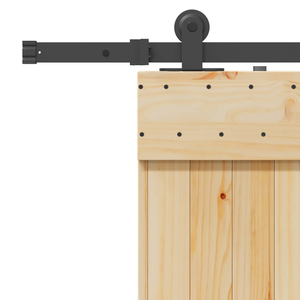 Sliding Door NARVIK Natural and Black 85 x 210 cm (152.5 cm)