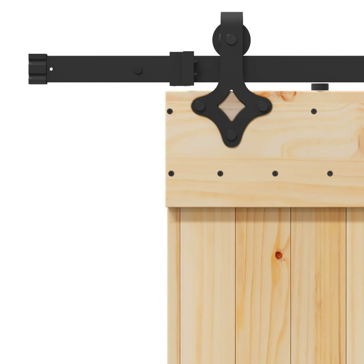 Sliding Door NARVIK Natural and Black 85 x 210 cm (152.5 cm)