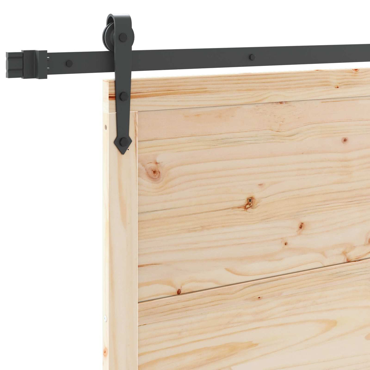 Sliding Door Natural 90 x 208 cm Solid Pine Wood