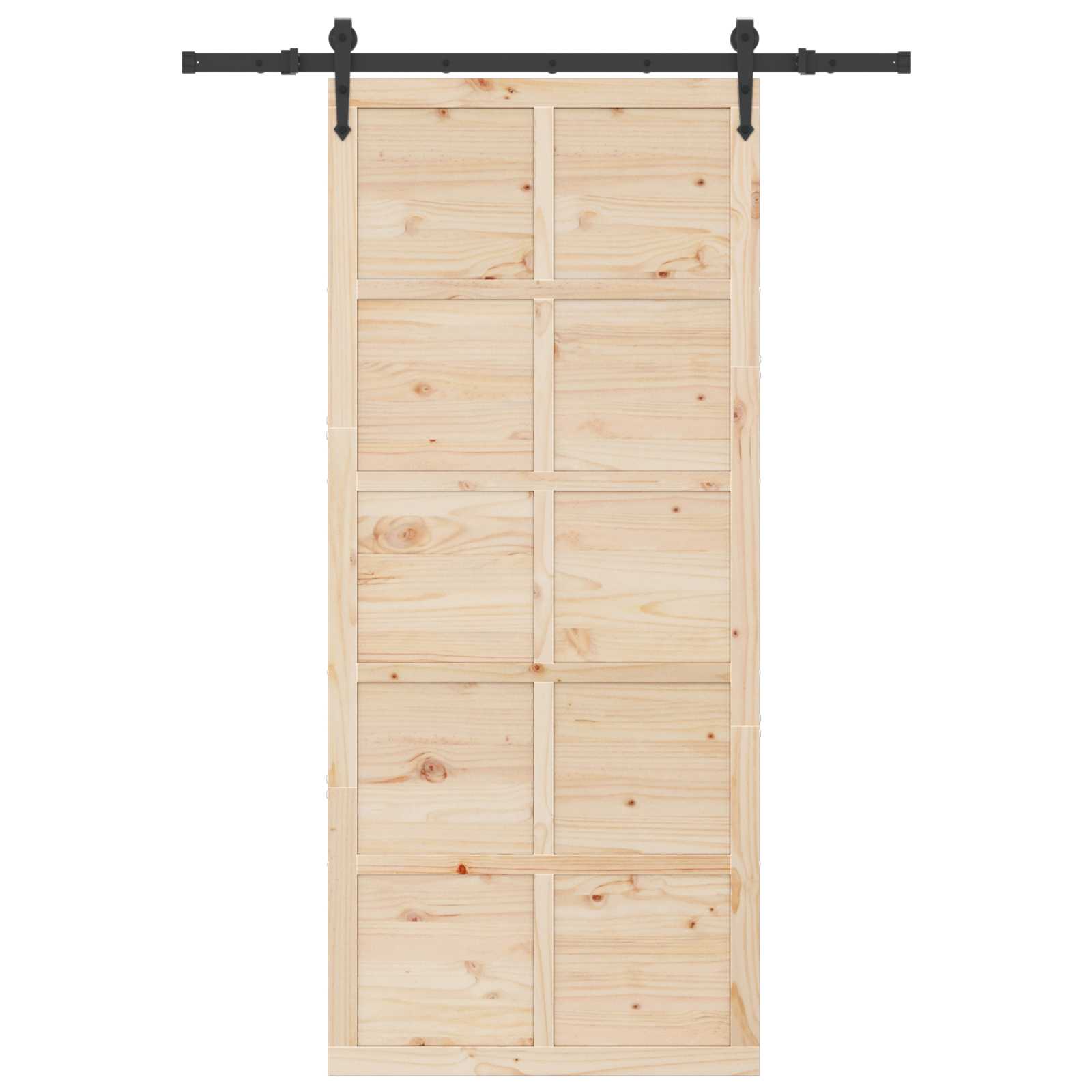 Sliding Door Natural 80 x 208 cm Solid Pine Wood