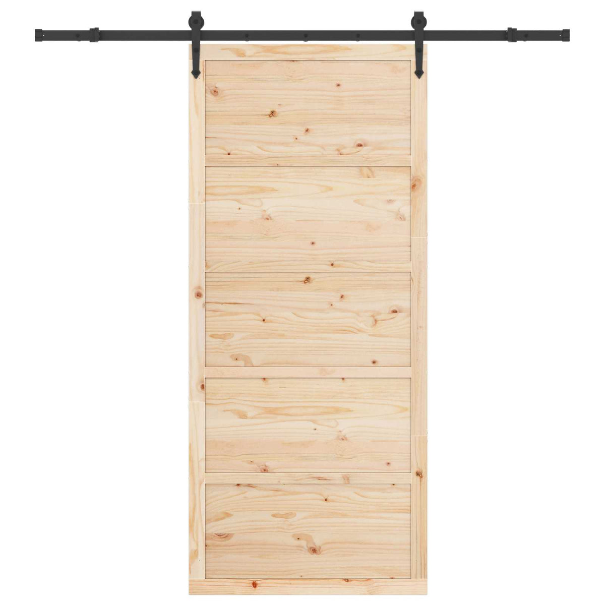 Sliding Door Natural 80 x 208 cm Solid Pine Wood