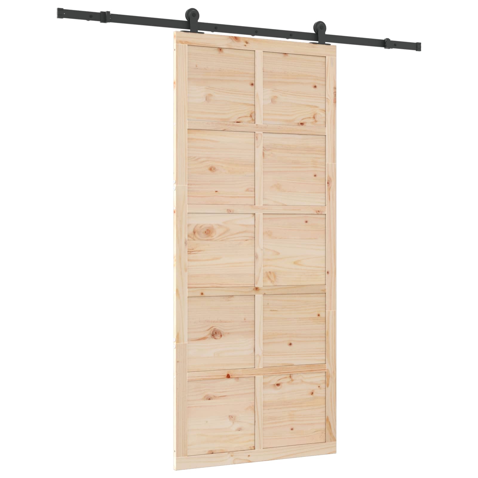Sliding Door Natural 100 x 208 cm Solid Pine Wood